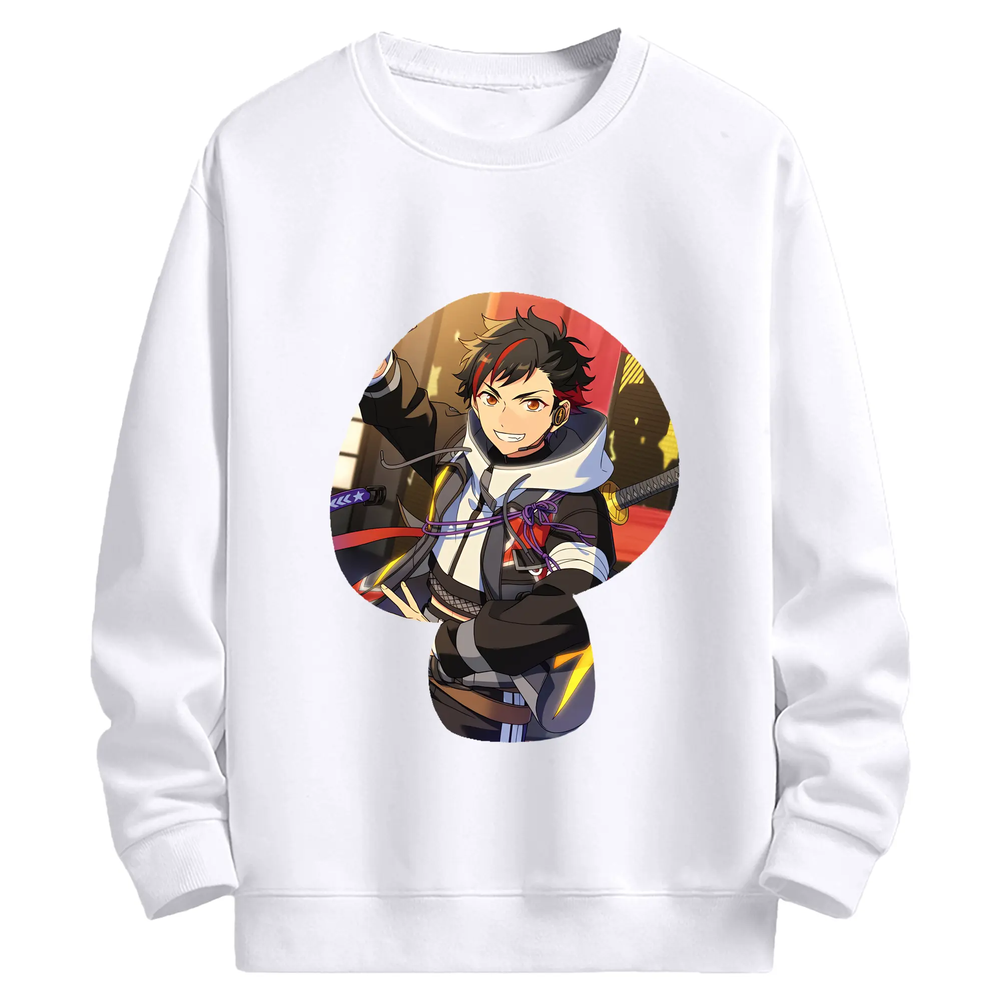 あんさん ぶる グッズ 流星隊 南雲鉄虎 - 高品質 クルーネック スウェット ・ コットン59％ ポリエステル41％ ・ ユニセックス 長袖 トレーナー ・ カジュアル デイリー スポーツ 散歩用