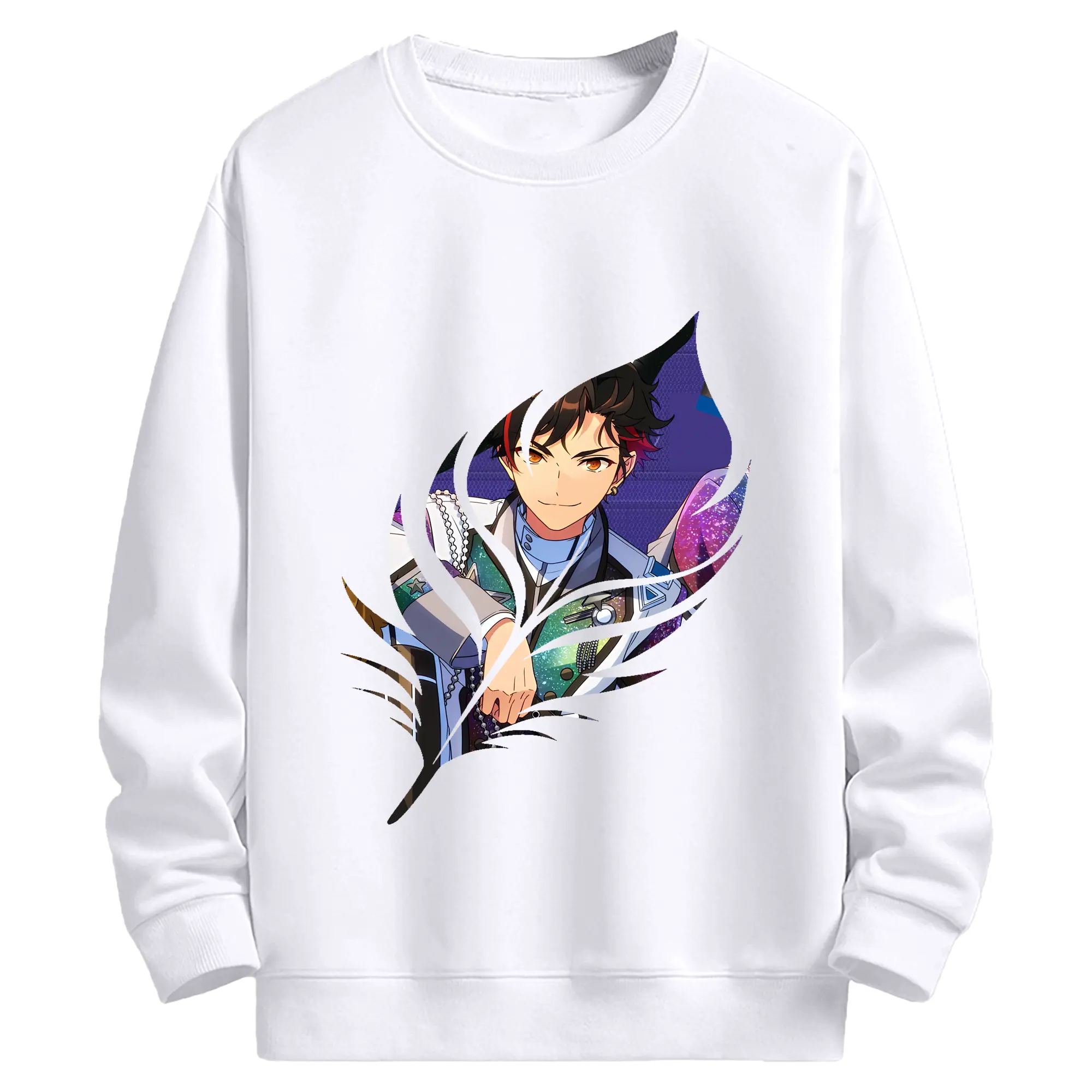 あんさん ぶる グッズ 流星隊 南雲鉄虎 - 高品質 クルーネック スウェット ・ コットン59％ ポリエステル41％ ・ ユニセックス 長袖 トレーナー ・ カジュアル デイリー スポーツ 散歩用