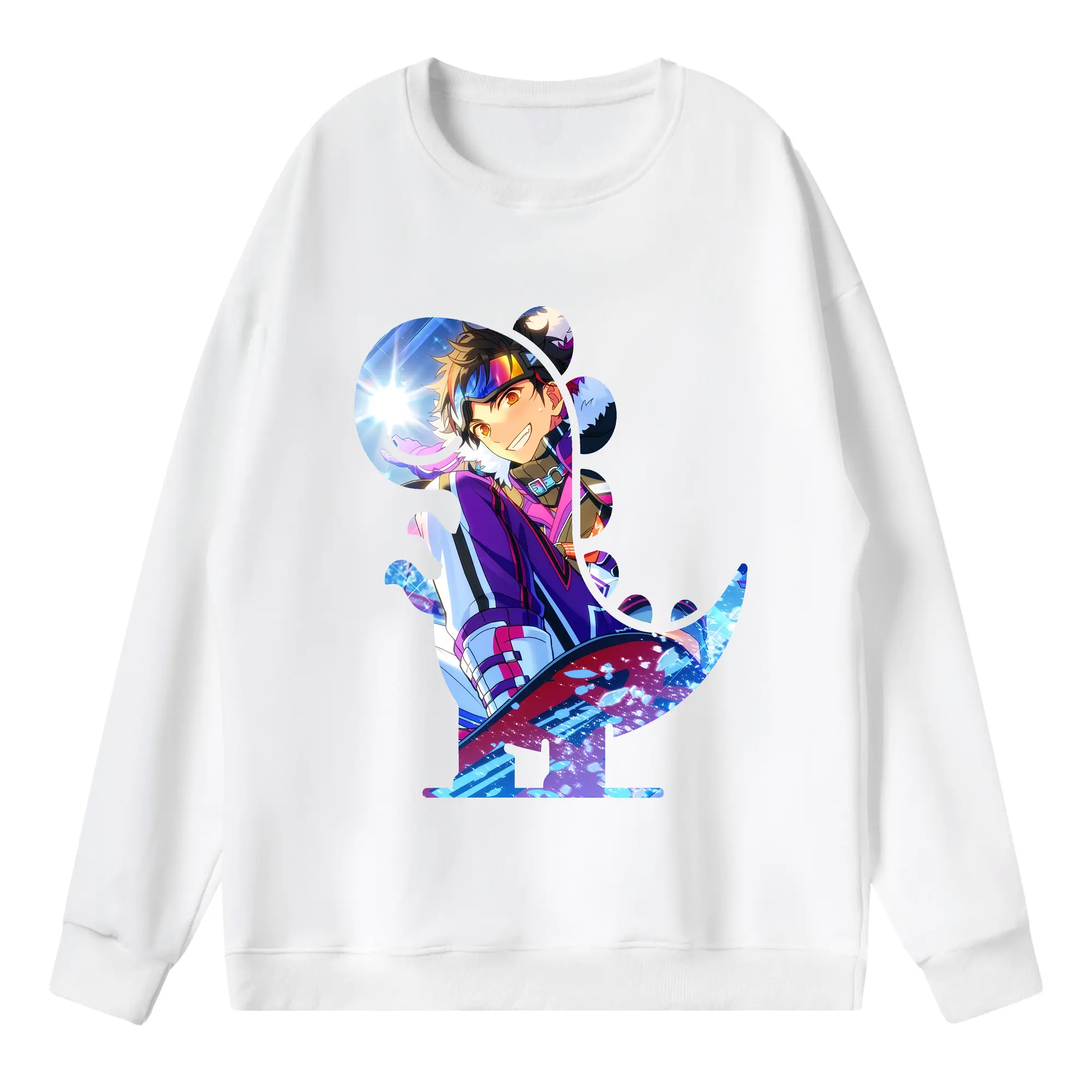 あんさん ぶる グッズ 流星隊 南雲鉄虎 - 薄手 クルーネック スウェット 裏毛260g · ポリエステル 春秋向け カジュアル 男女兼用 · トレーナー デイリー スポーツ 散歩に最適