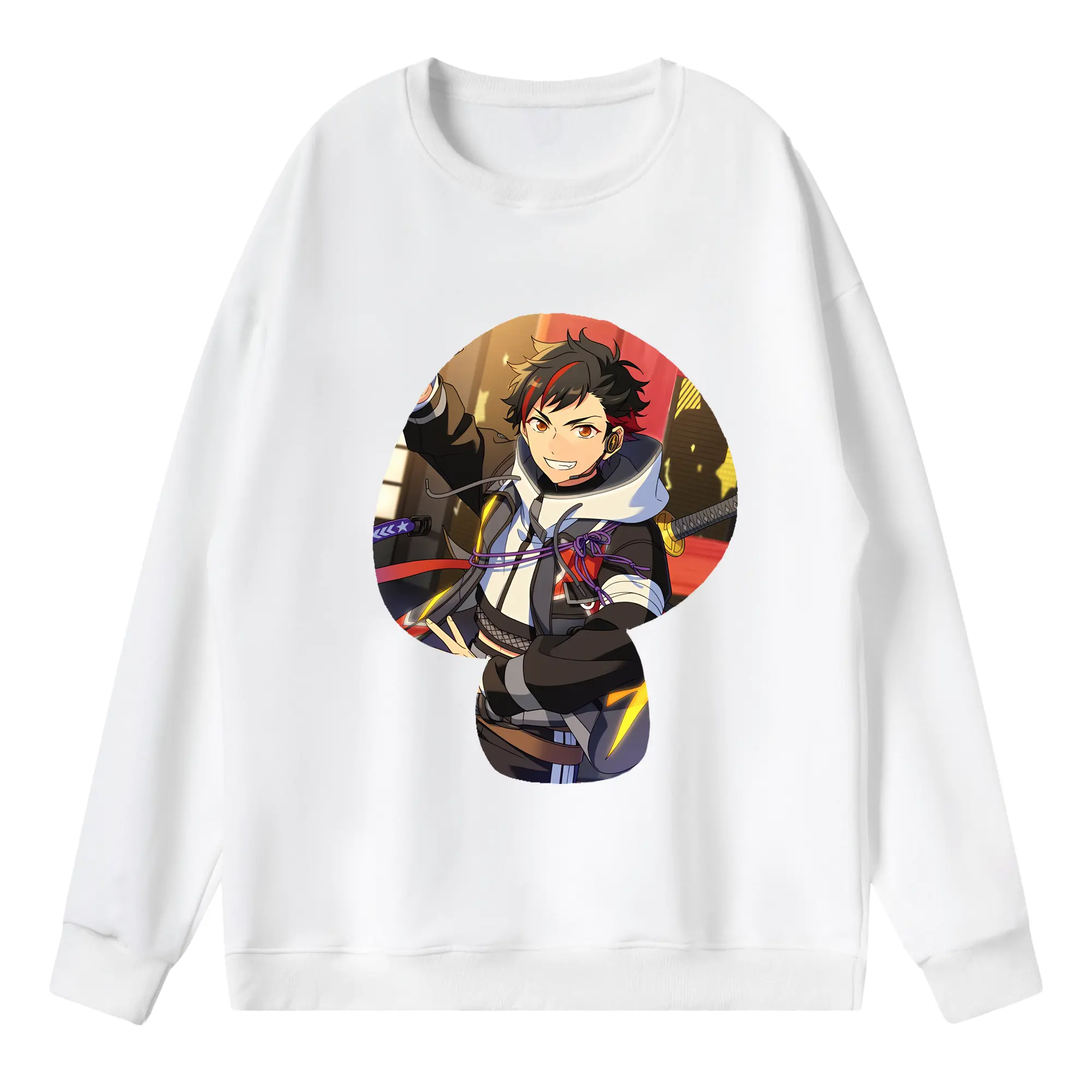 あんさん ぶる グッズ 流星隊 南雲鉄虎 - 薄手 クルーネック スウェット 裏毛260g · ポリエステル 春秋向け カジュアル 男女兼用 · トレーナー デイリー スポーツ 散歩に最適