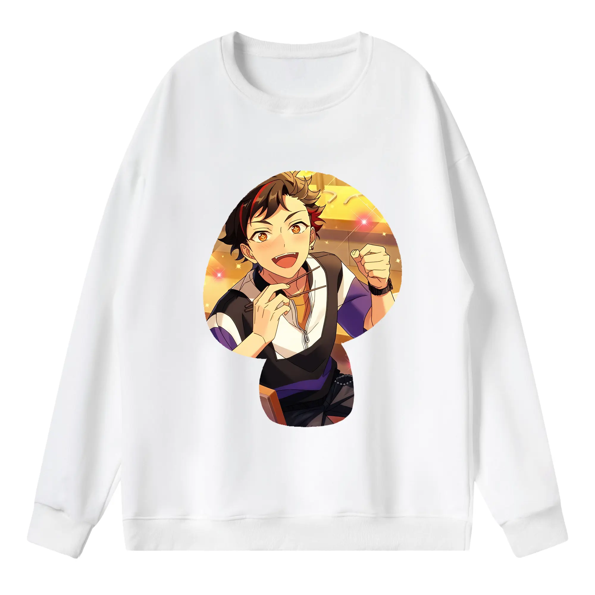 あんさん ぶる グッズ 流星隊 南雲鉄虎 - 薄手 クルーネック スウェット 裏毛260g · ポリエステル 春秋向け カジュアル 男女兼用 · トレーナー デイリー スポーツ 散歩に最適