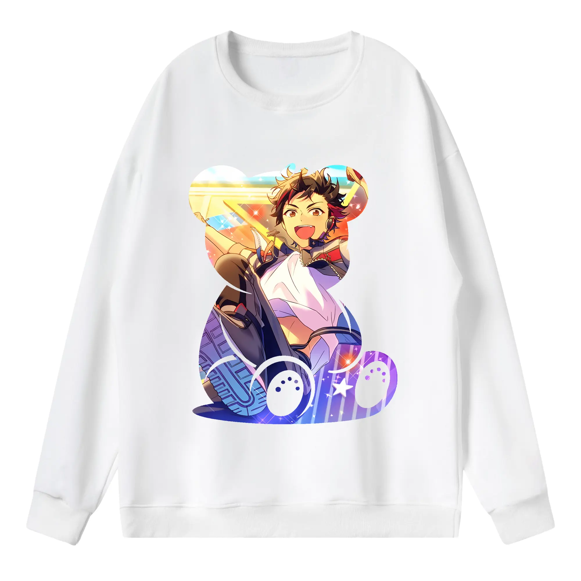 あんさん ぶる グッズ 流星隊 南雲鉄虎 - 薄手 クルーネック スウェット 裏毛260g · ポリエステル 春秋向け カジュアル 男女兼用 · トレーナー デイリー スポーツ 散歩に最適