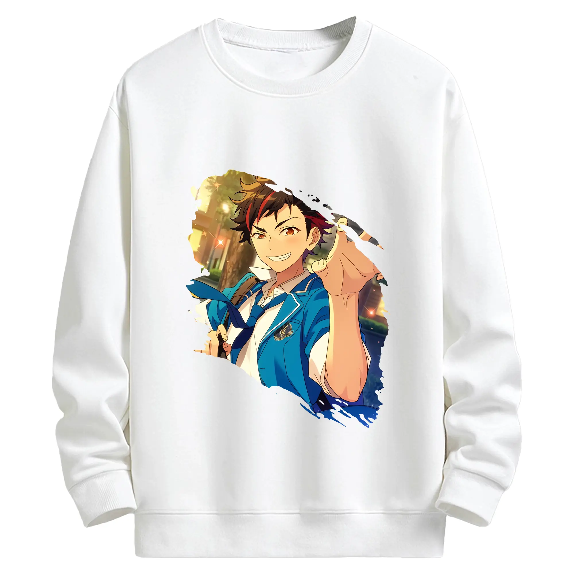 あんさん ぶる グッズ 流星隊 南雲鉄虎 - キッズ クルーネックスウェットシャツ ・ フロントプリント ・ 綿80％ ポリエステル20％ ・ 快適 通学 スポーツ 日常使い お散歩用