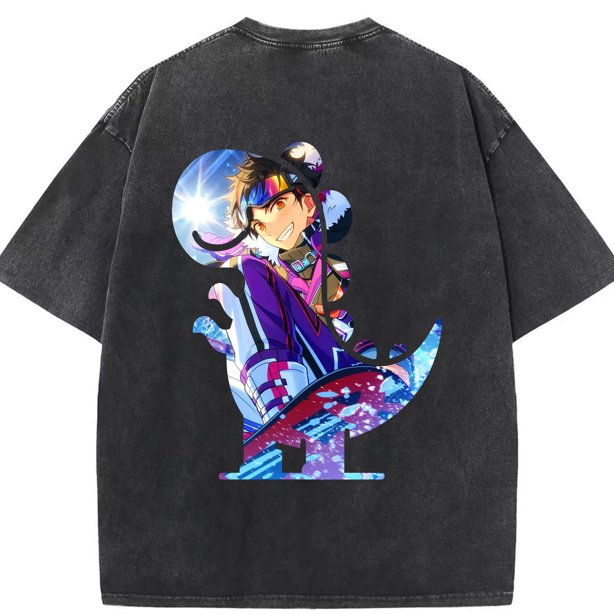 あんさん ぶる グッズ 流星隊 南雲鉄虎 - 綿100％ ヴィンテージ風 半袖Tシャツ ・ 背面プリント ・ 柔らか肌触り ・ 通気性 快適 ・ スポーツ カジュアル 外出用