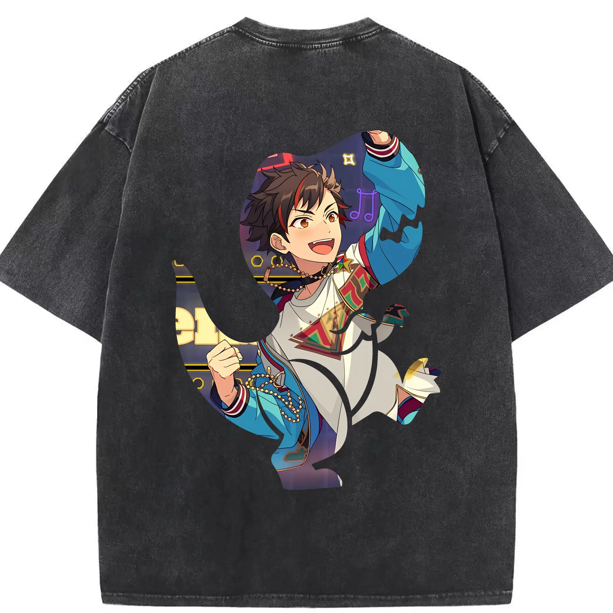 あんさん ぶる グッズ 流星隊 南雲鉄虎 - 綿100％ ヴィンテージ風 半袖Tシャツ ・ 背面プリント ・ 柔らか肌触り ・ 通気性 快適 ・ スポーツ カジュアル 外出用