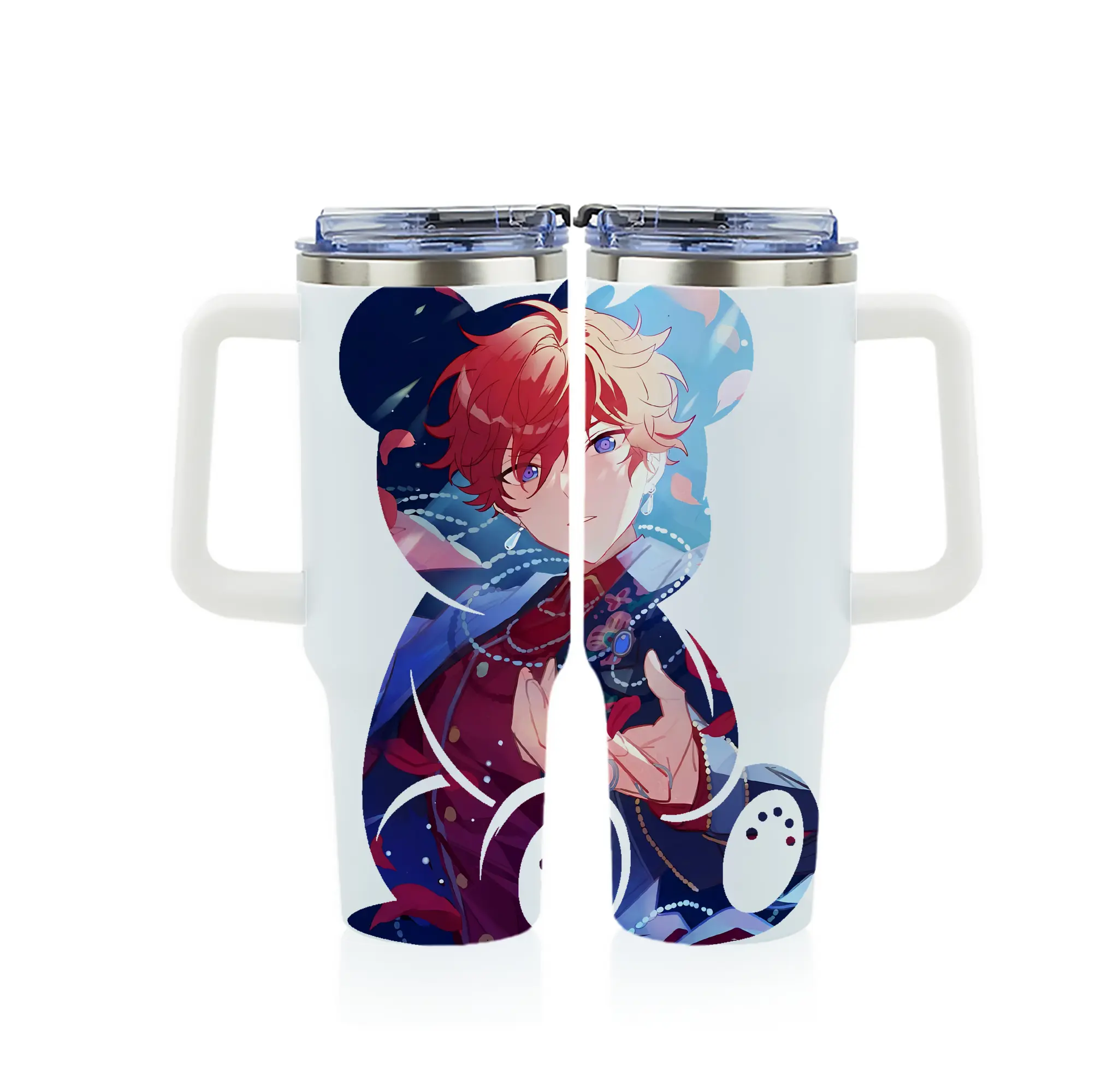 あんさん ぶる グッズ ALKALOID 天城一彩 - 1200mL フルプリント車用タンブラー ・ 304ステンレス 内側 ・ 201ステンレス 外側 ・ 保温 保冷 ・ 通勤 ドライブ アウトドア用