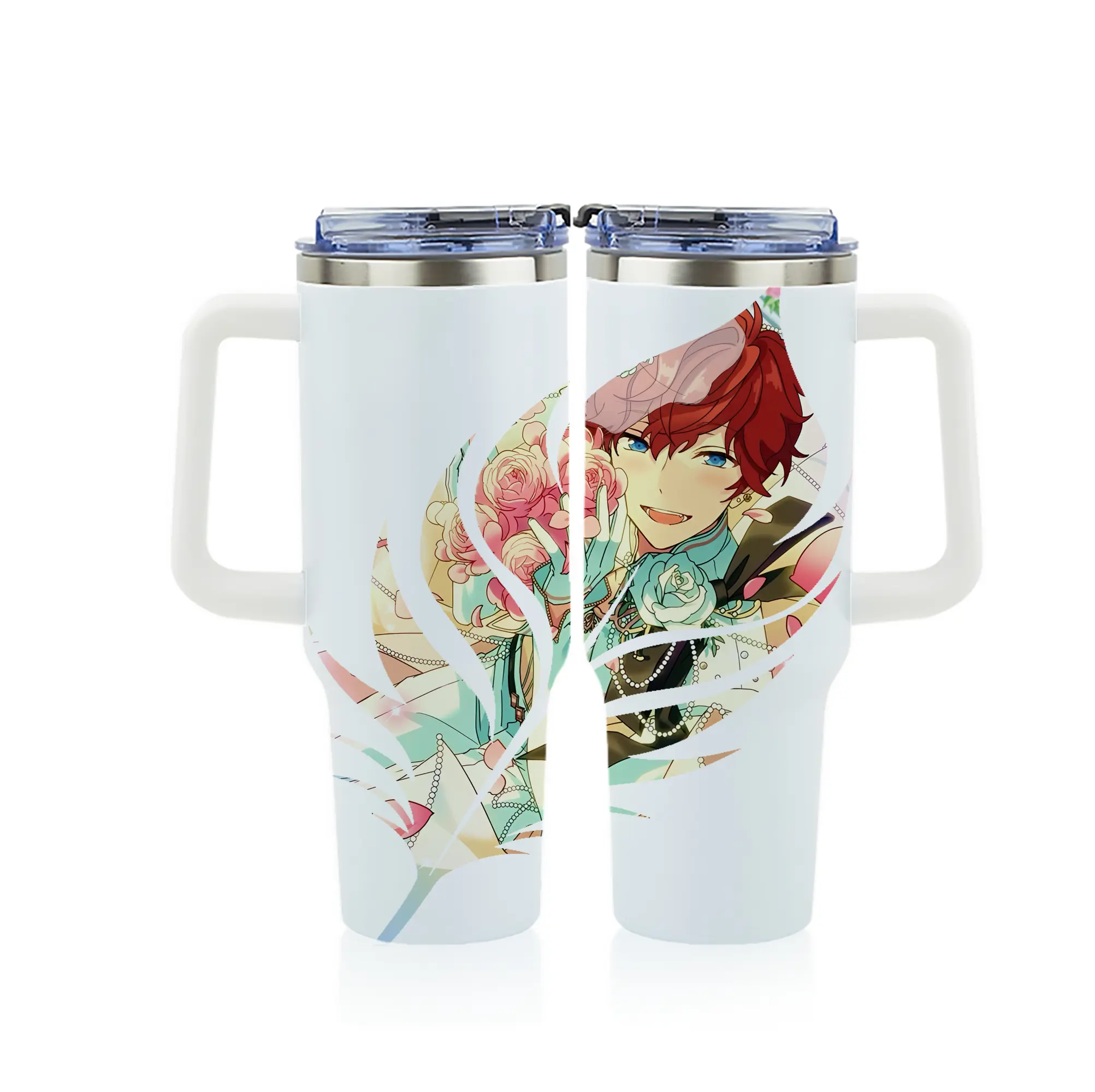 あんさん ぶる グッズ ALKALOID 天城一彩 - 1200mL フルプリント車用タンブラー ・ 304ステンレス 内側 ・ 201ステンレス 外側 ・ 保温 保冷 ・ 通勤 ドライブ アウトドア用