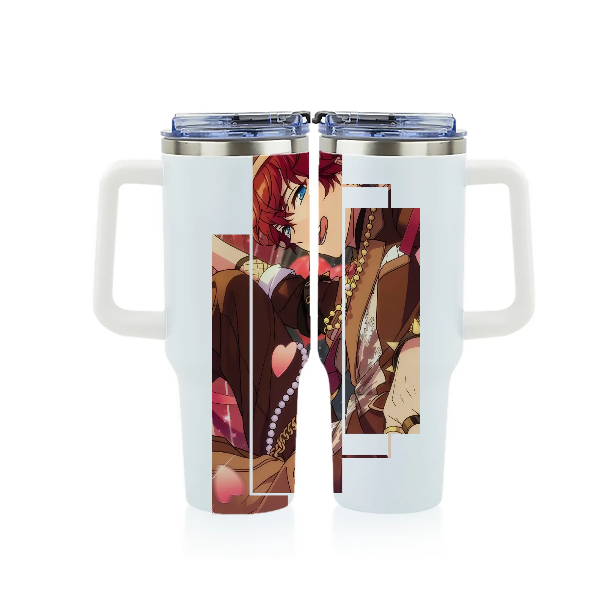 あんさん ぶる グッズ ALKALOID 天城一彩 - 1200mL フルプリント車用タンブラー ・ 304ステンレス 内側 ・ 201ステンレス 外側 ・ 保温 保冷 ・ 通勤 ドライブ アウトドア用