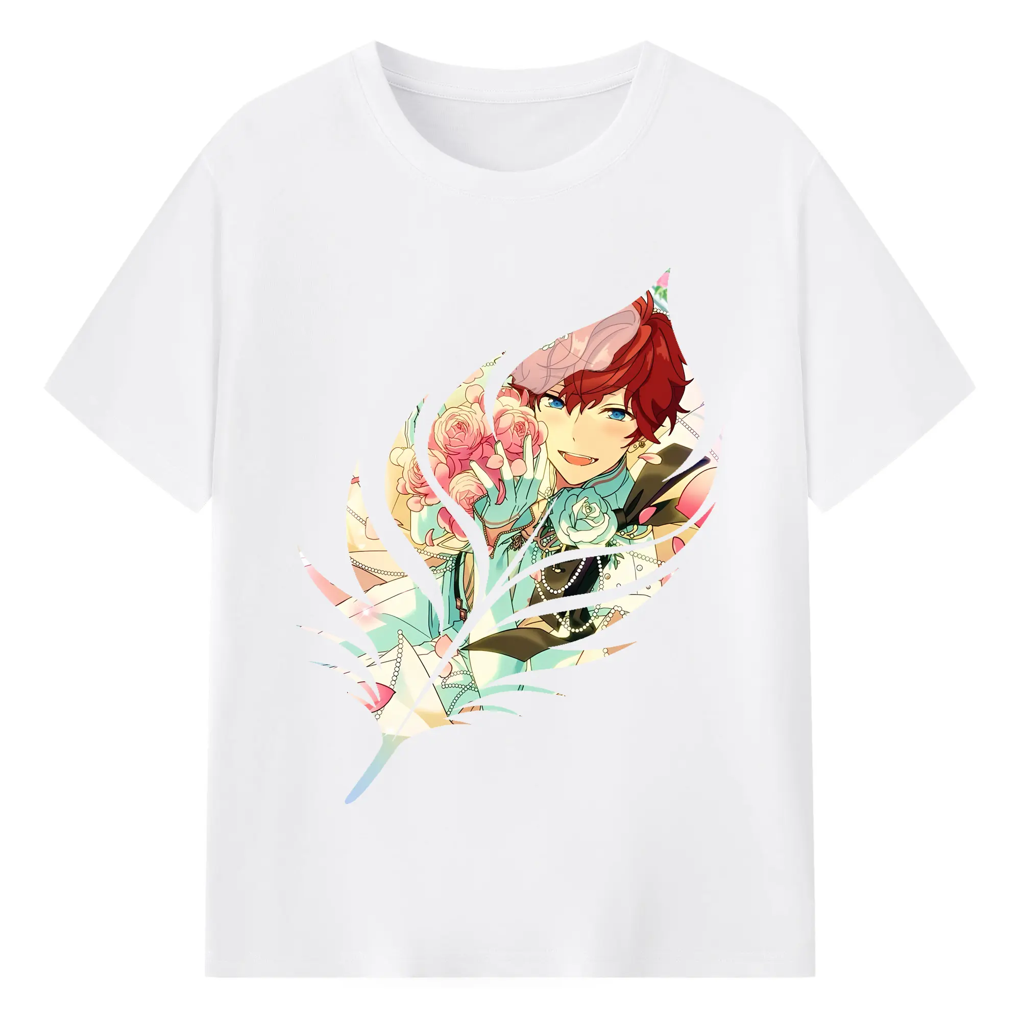 あんさん ぶる グッズ ALKALOID 天城一彩 - 綿100％ 半袖Tシャツ ・ フロントプリント ・ 快適 通気性 ・ 日常使い 散歩 スポーツ用