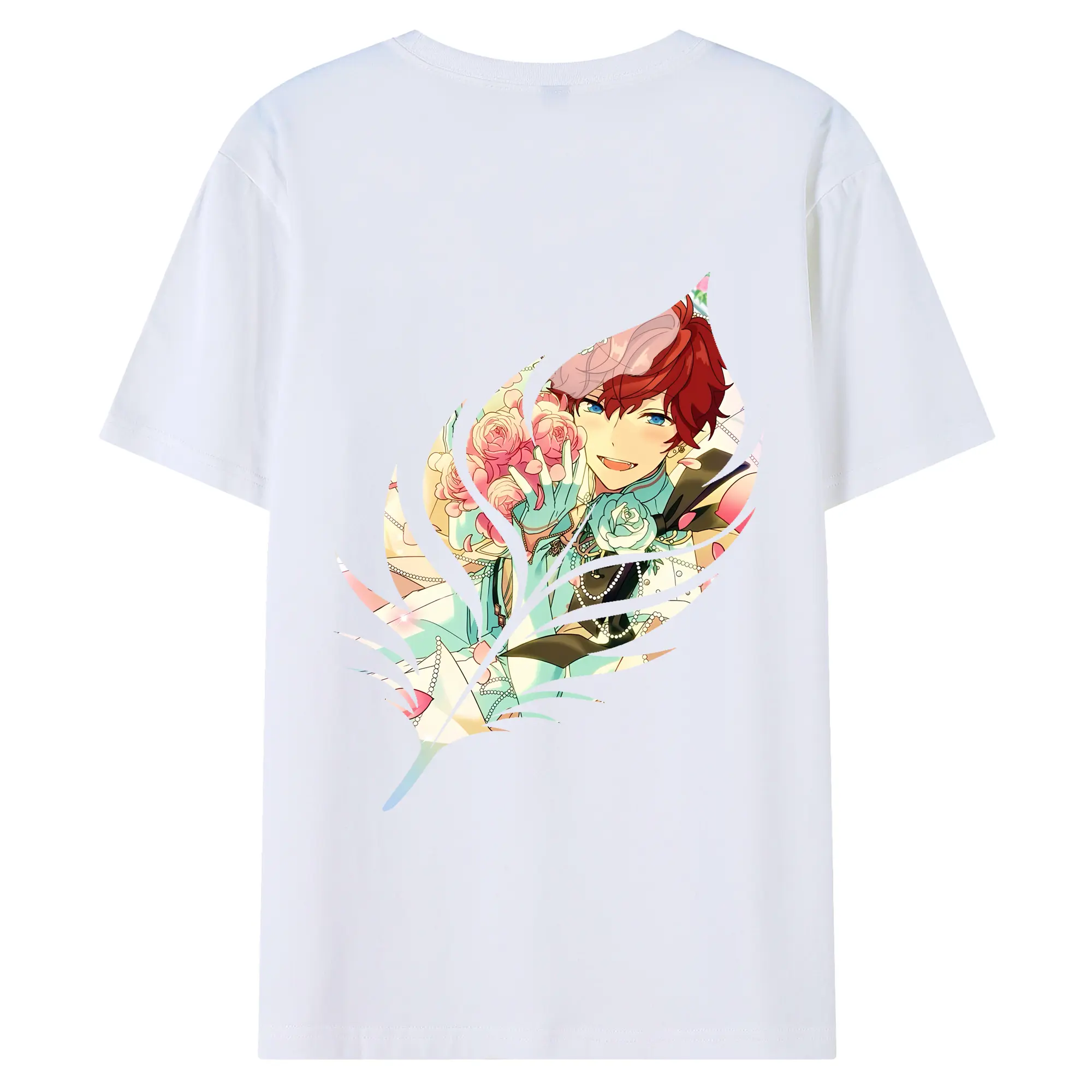 あんさん ぶる グッズ ALKALOID 天城一彩 - 綿100％ 半袖Tシャツ ・ バックプリント ・ 快適 通気性 ・ 日常使い 散歩 スポーツ用