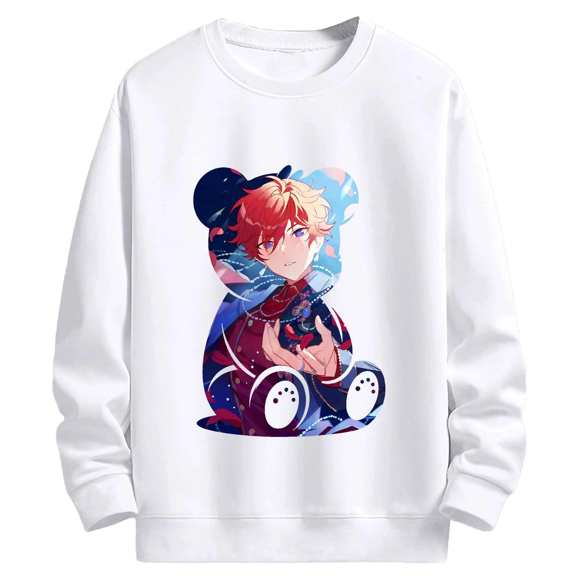 あんさん ぶる グッズ ALKALOID 天城一彩 - 高品質 クルーネック スウェット ・ コットン59％ ポリエステル41％ ・ ユニセックス 長袖 トレーナー ・ カジュアル デイリー スポーツ 散歩用