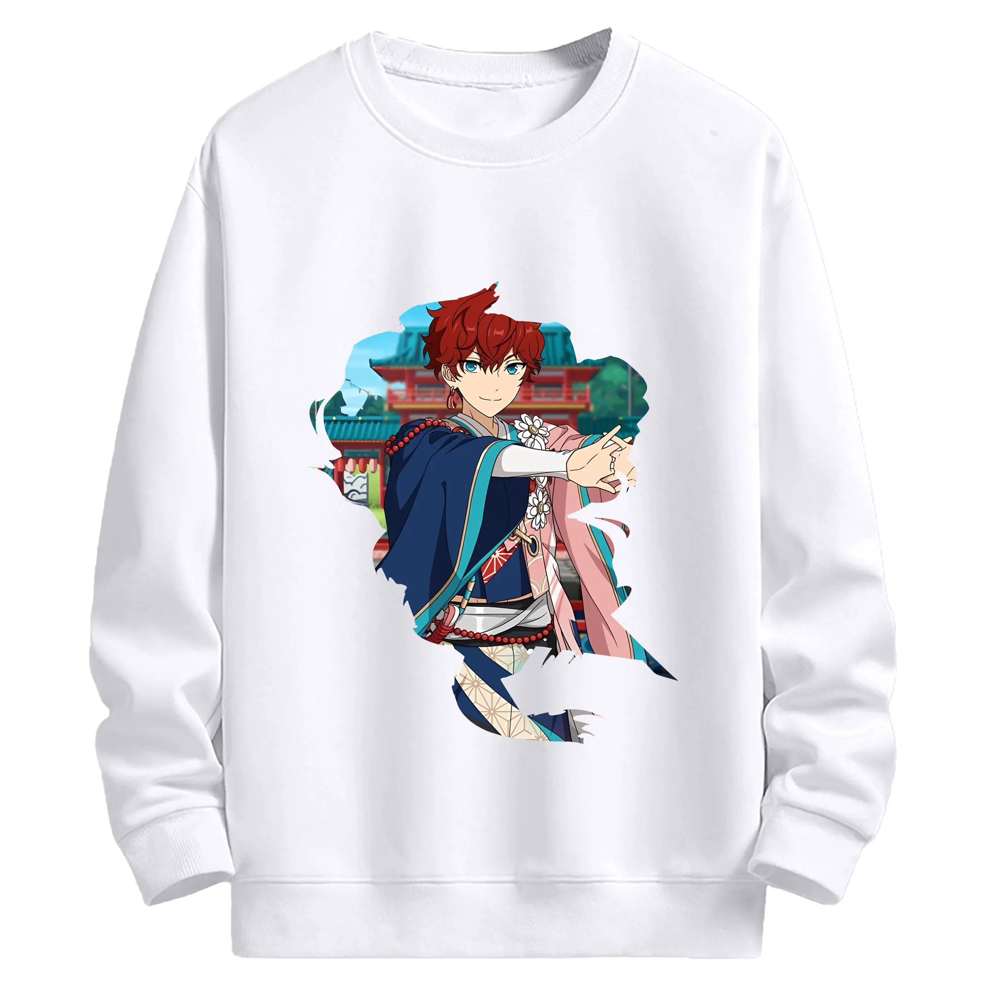 あんさん ぶる グッズ ALKALOID 天城一彩 - 高品質 クルーネック スウェット ・ コットン59％ ポリエステル41％ ・ ユニセックス 長袖 トレーナー ・ カジュアル デイリー スポーツ 散歩用