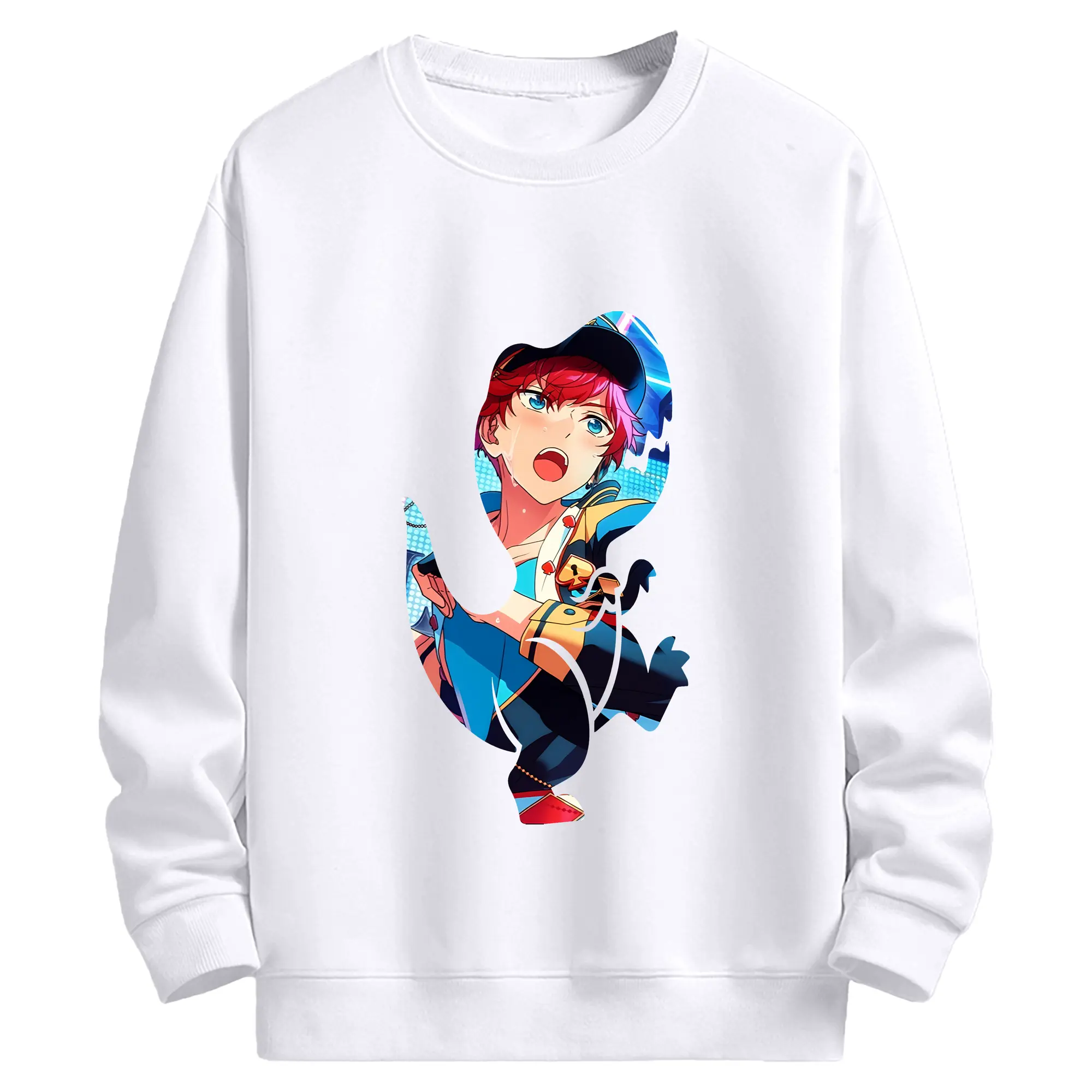 あんさん ぶる グッズ ALKALOID 天城一彩 - 高品質 クルーネック スウェット ・ コットン59％ ポリエステル41％ ・ ユニセックス 長袖 トレーナー ・ カジュアル デイリー スポーツ 散歩用