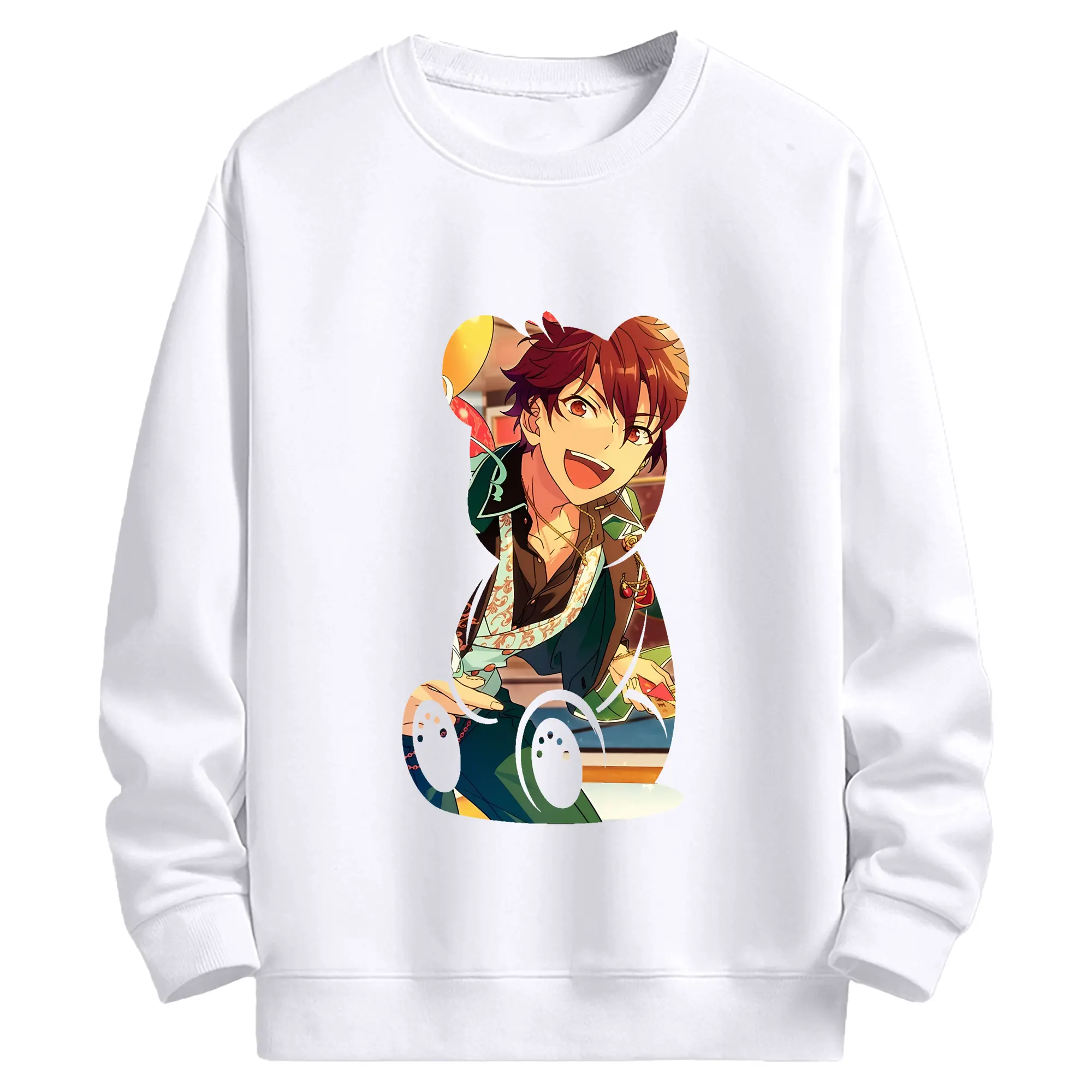 あんさん ぶる グッズ ALKALOID 天城一彩 - 高品質 クルーネック スウェット ・ コットン59％ ポリエステル41％ ・ ユニセックス 長袖 トレーナー ・ カジュアル デイリー スポーツ 散歩用