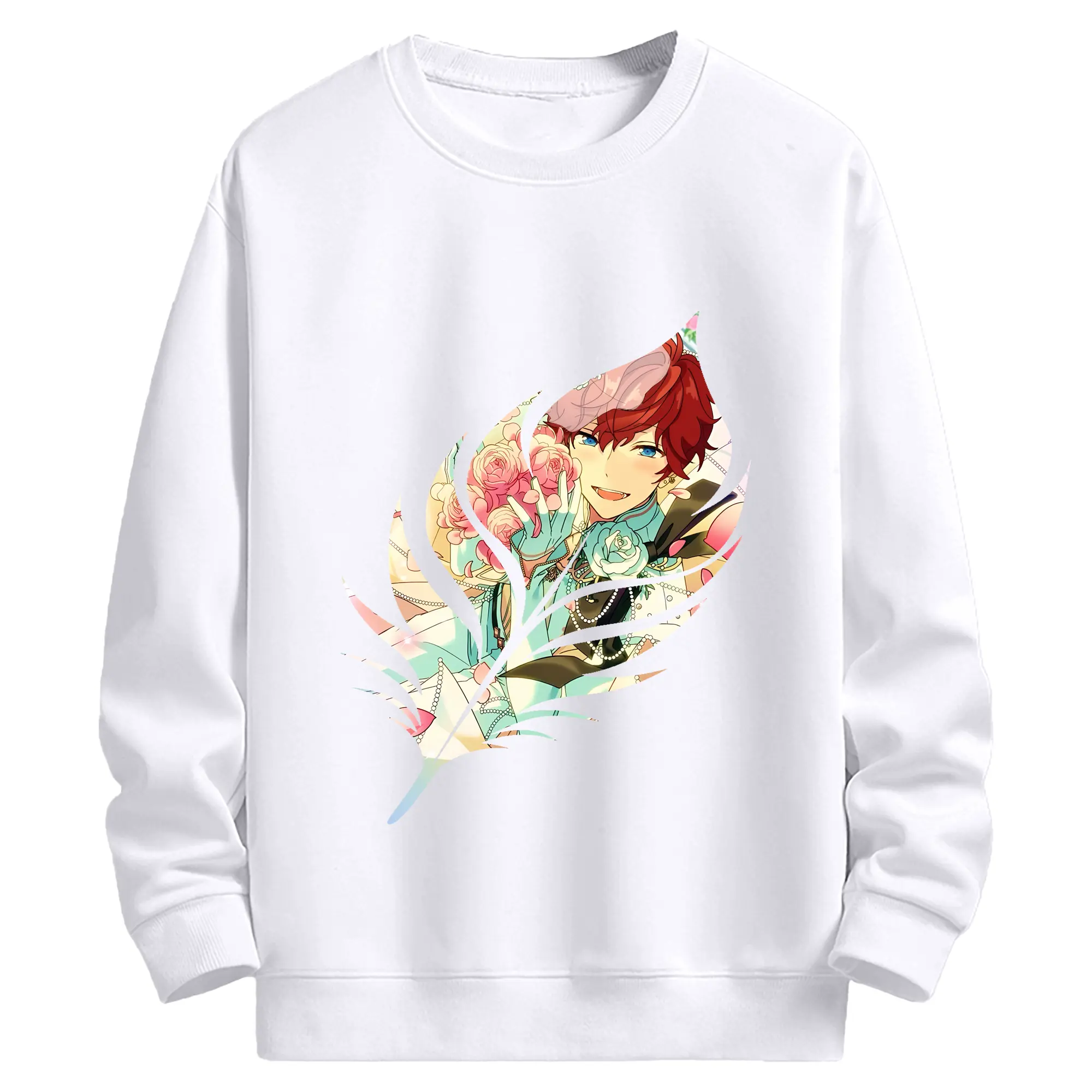 あんさん ぶる グッズ ALKALOID 天城一彩 - 高品質 クルーネック スウェット ・ コットン59％ ポリエステル41％ ・ ユニセックス 長袖 トレーナー ・ カジュアル デイリー スポーツ 散歩用