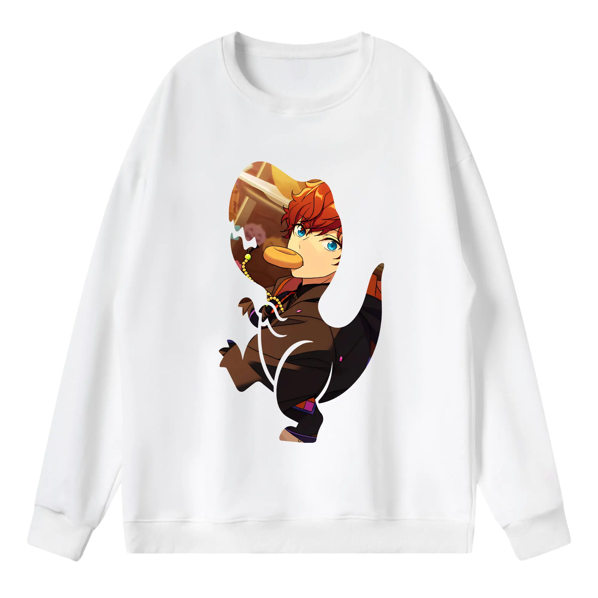 あんさん ぶる グッズ ALKALOID 天城一彩 - 薄手 クルーネック スウェット 裏毛260g · ポリエステル 春秋向け カジュアル 男女兼用 · トレーナー デイリー スポーツ 散歩に最適