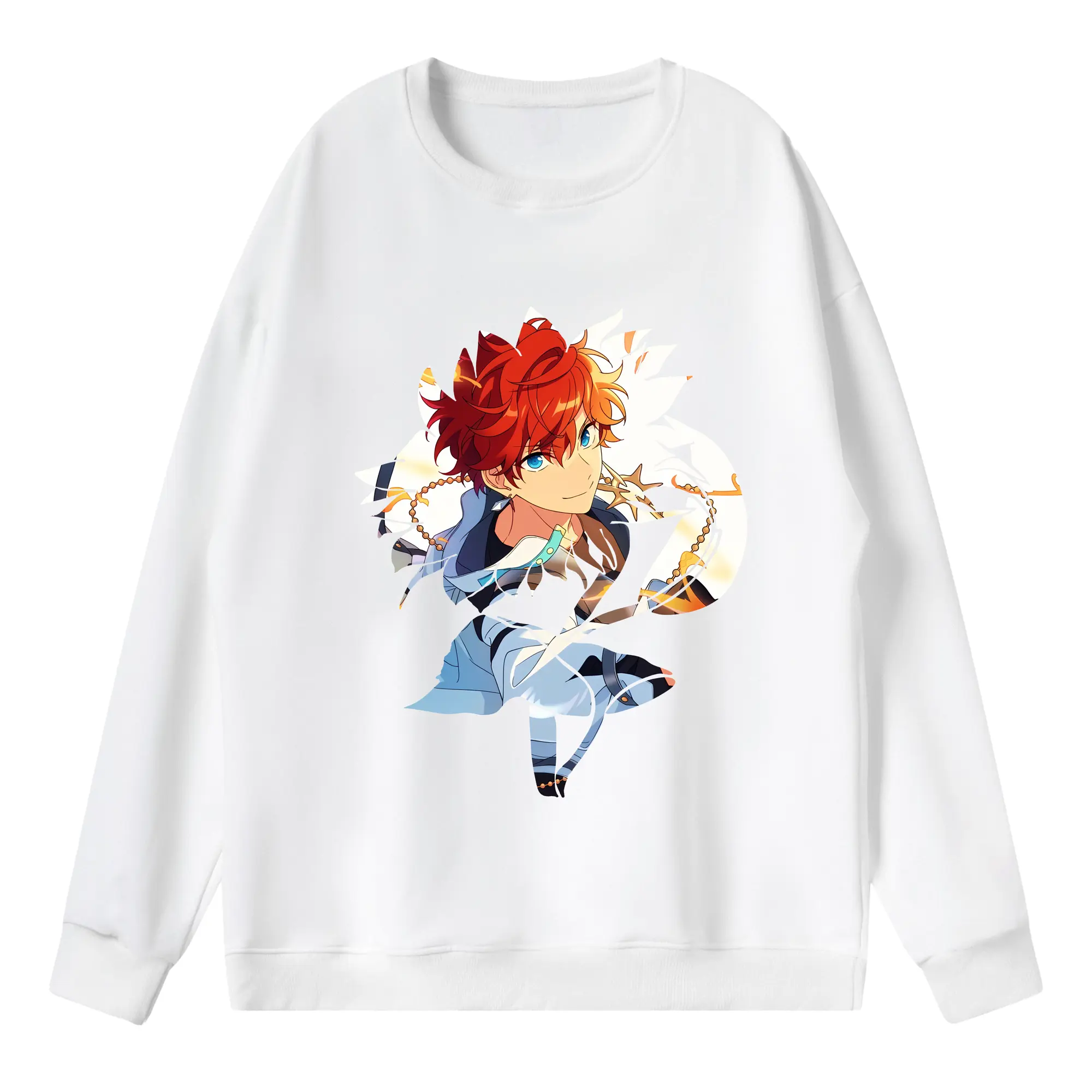 あんさん ぶる グッズ ALKALOID 天城一彩 - 薄手 クルーネック スウェット 裏毛260g · ポリエステル 春秋向け カジュアル 男女兼用 · トレーナー デイリー スポーツ 散歩に最適