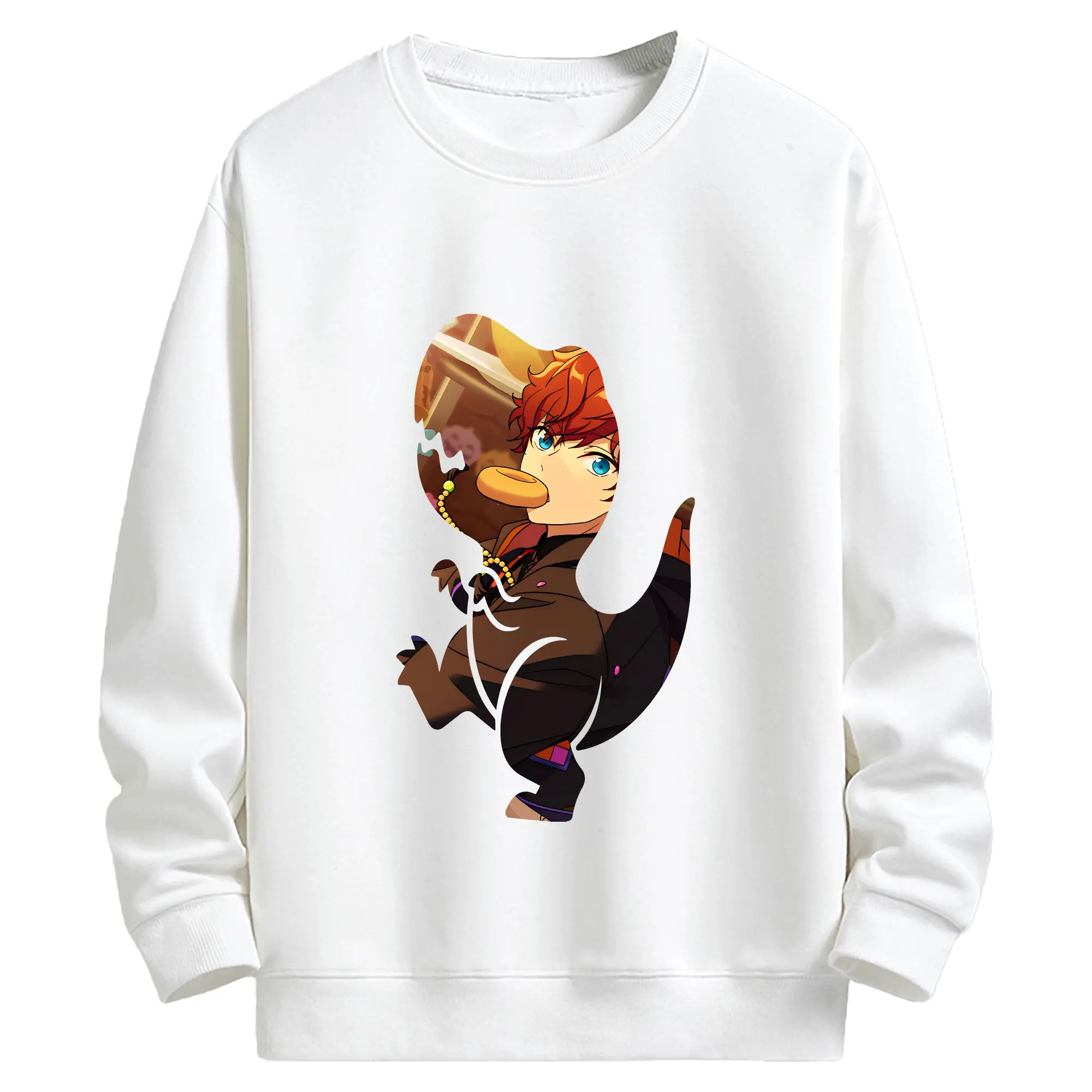 あんさん ぶる グッズ ALKALOID 天城一彩 - キッズ クルーネックスウェットシャツ ・ フロントプリント ・ 綿80％ ポリエステル20％ ・ 快適 通学 スポーツ 日常使い お散歩用