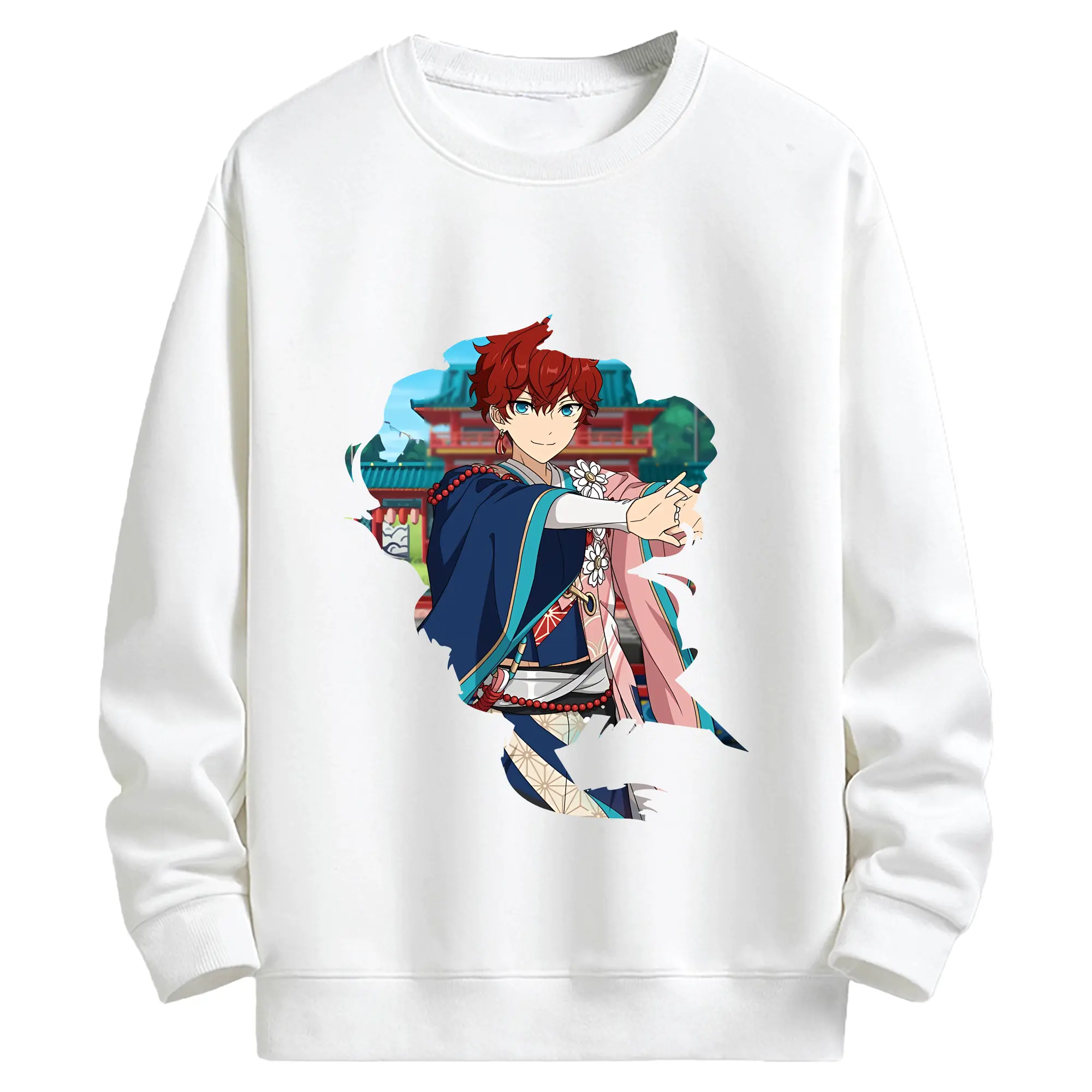 あんさん ぶる グッズ ALKALOID 天城一彩 - キッズ クルーネックスウェットシャツ ・ フロントプリント ・ 綿80％ ポリエステル20％ ・ 快適 通学 スポーツ 日常使い お散歩用