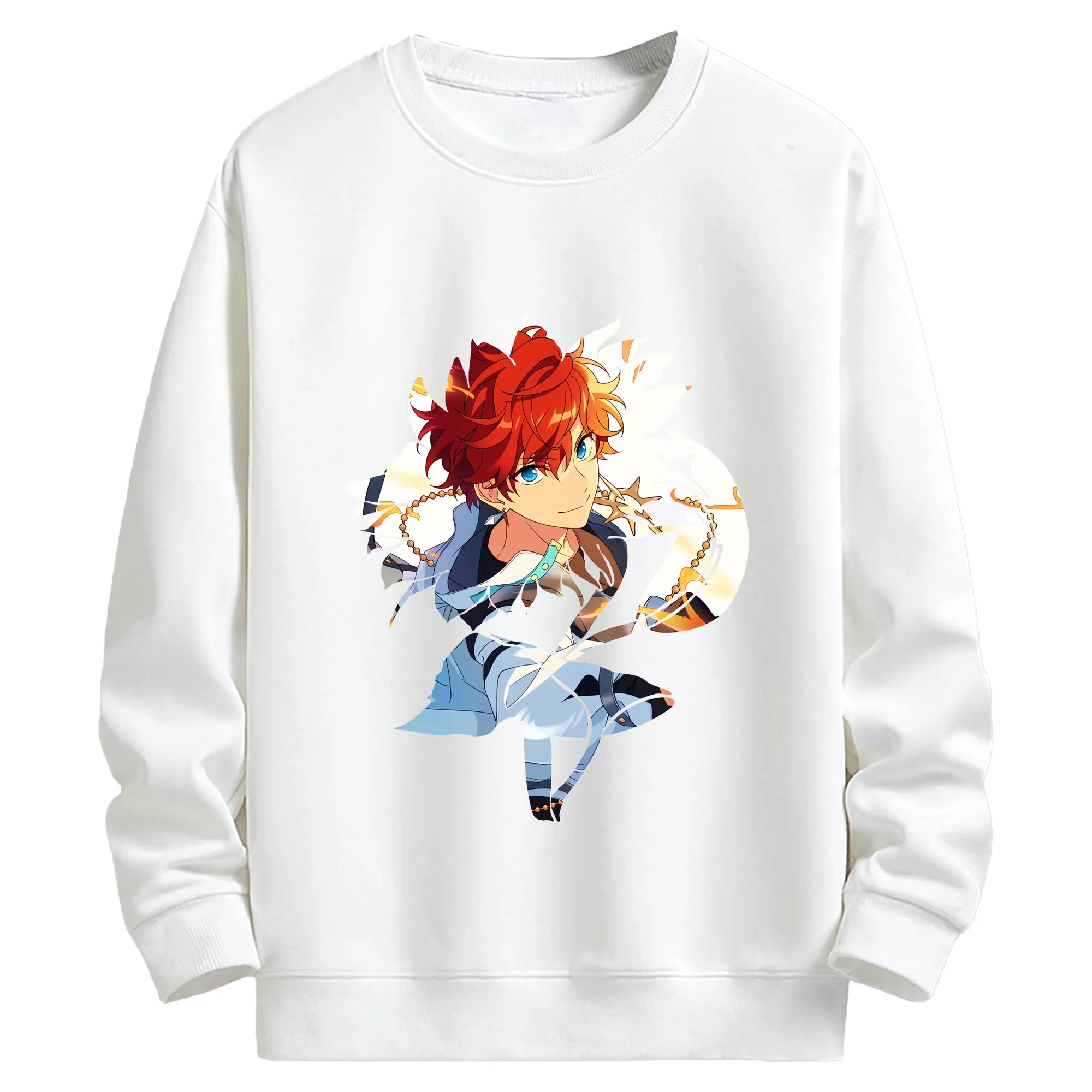 あんさん ぶる グッズ ALKALOID 天城一彩 - キッズ クルーネックスウェットシャツ ・ フロントプリント ・ 綿80％ ポリエステル20％ ・ 快適 通学 スポーツ 日常使い お散歩用