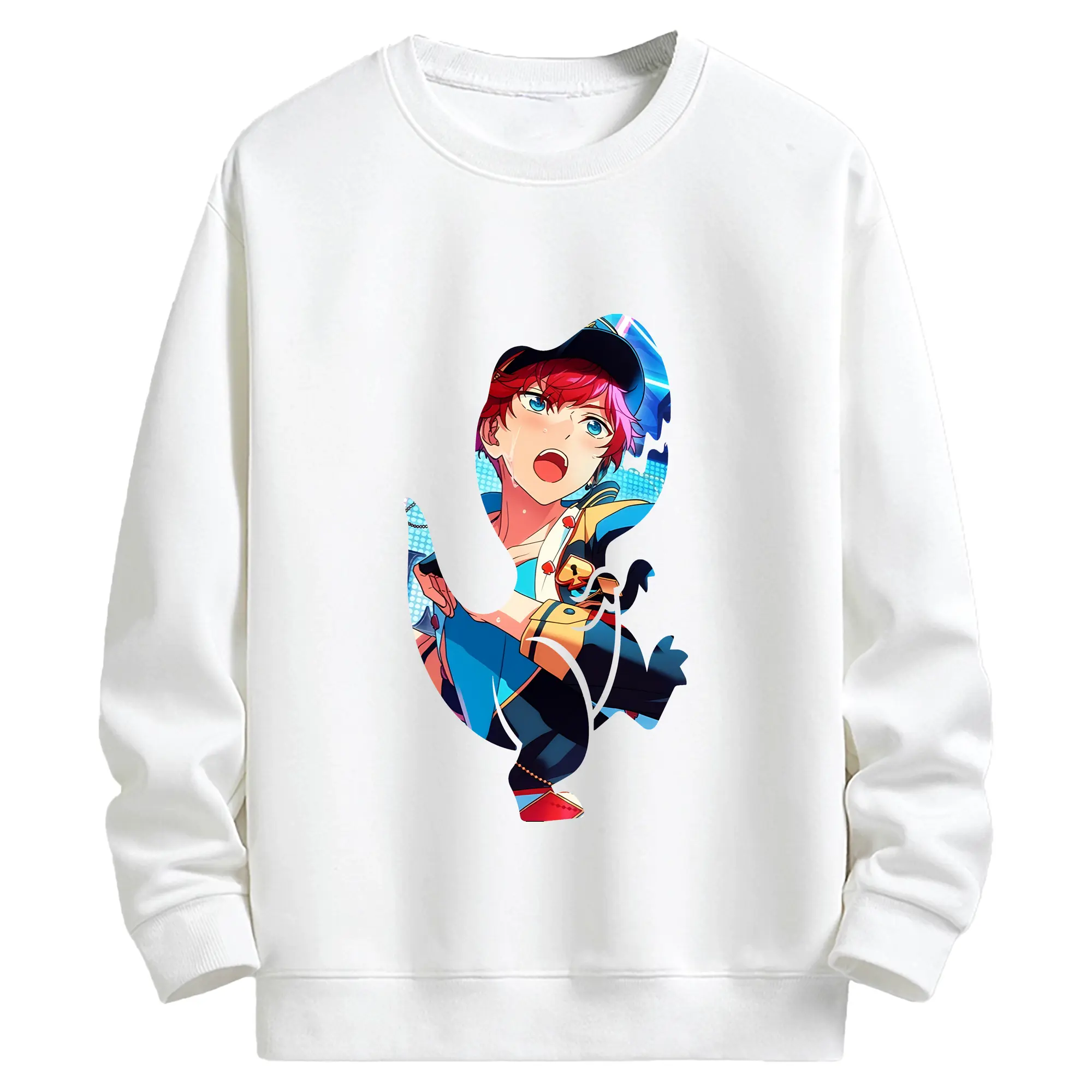 あんさん ぶる グッズ ALKALOID 天城一彩 - キッズ クルーネックスウェットシャツ ・ フロントプリント ・ 綿80％ ポリエステル20％ ・ 快適 通学 スポーツ 日常使い お散歩用