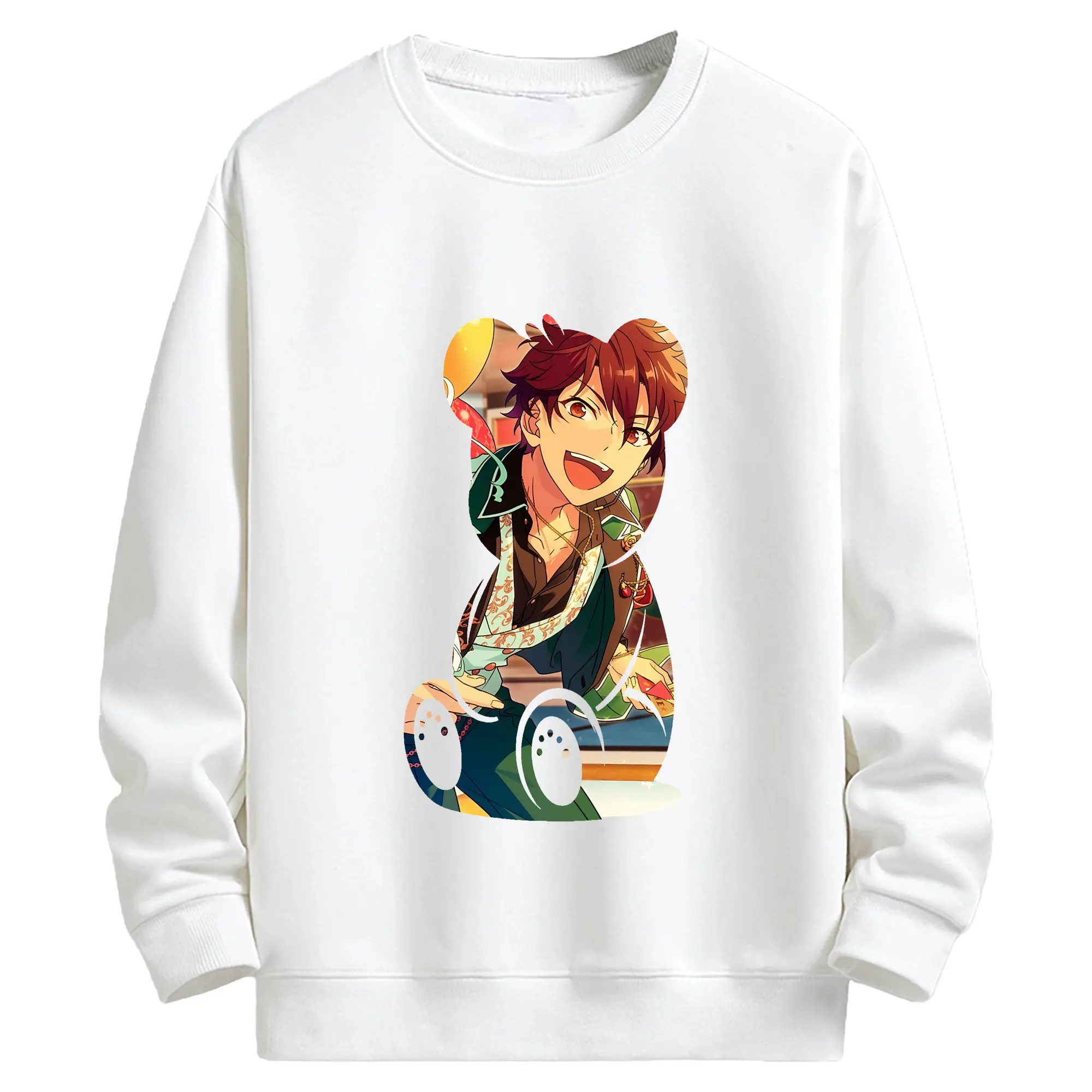 あんさん ぶる グッズ ALKALOID 天城一彩 - キッズ クルーネックスウェットシャツ ・ フロントプリント ・ 綿80％ ポリエステル20％ ・ 快適 通学 スポーツ 日常使い お散歩用