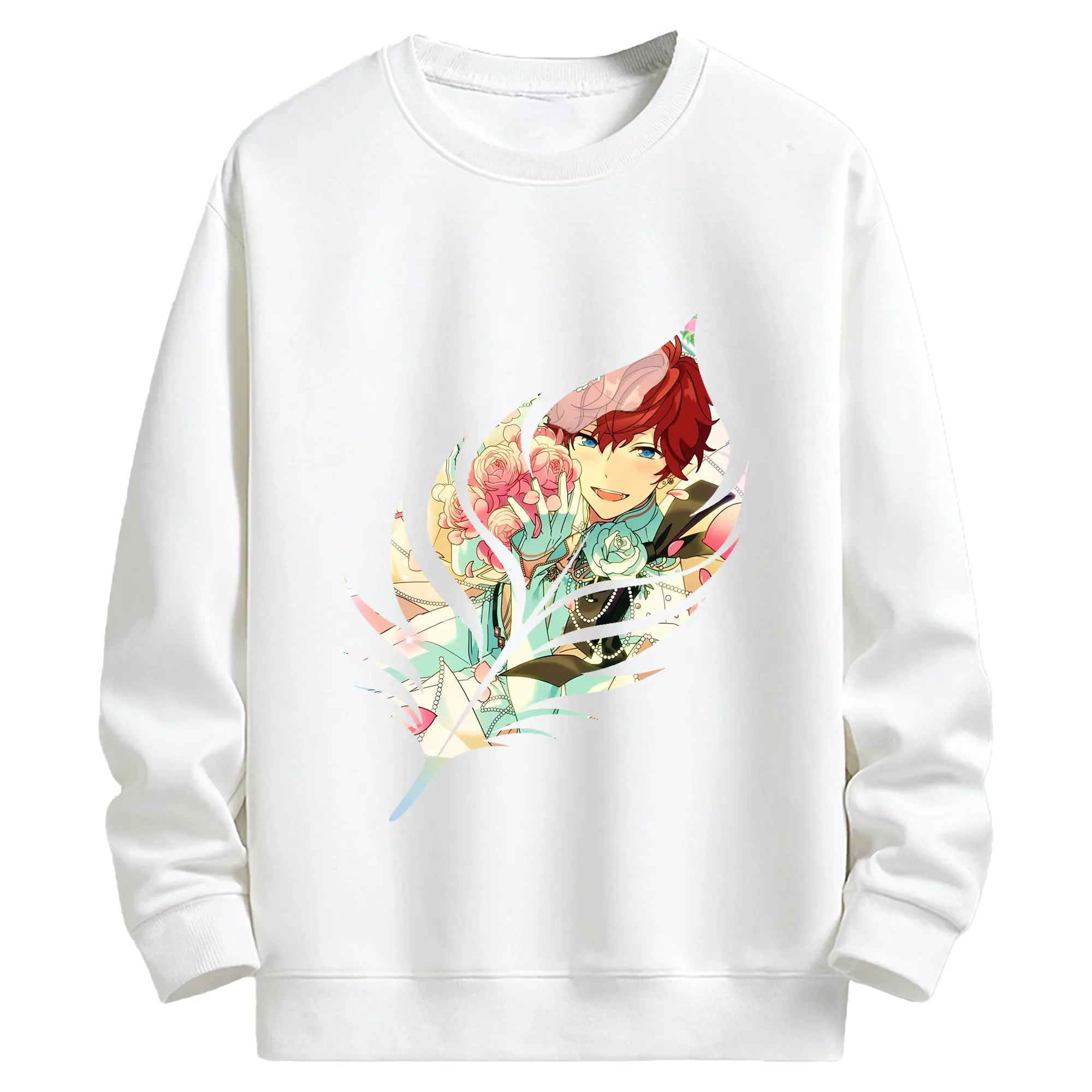 あんさん ぶる グッズ ALKALOID 天城一彩 - キッズ クルーネックスウェットシャツ ・ フロントプリント ・ 綿80％ ポリエステル20％ ・ 快適 通学 スポーツ 日常使い お散歩用