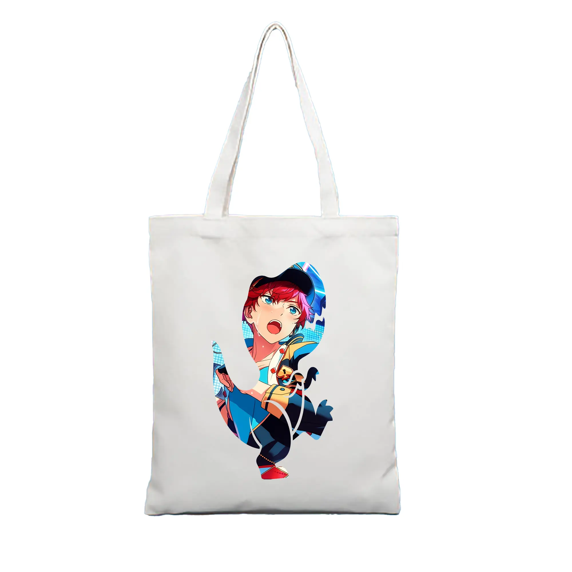 あんさん ぶる グッズ ALKALOID 天城一彩 - 縦型キャンバス手提げバッグ（トートバッグ） ・ キャンバス素材 ・ ショッピング用 ・ 軽量 丈夫 お手入れ簡単