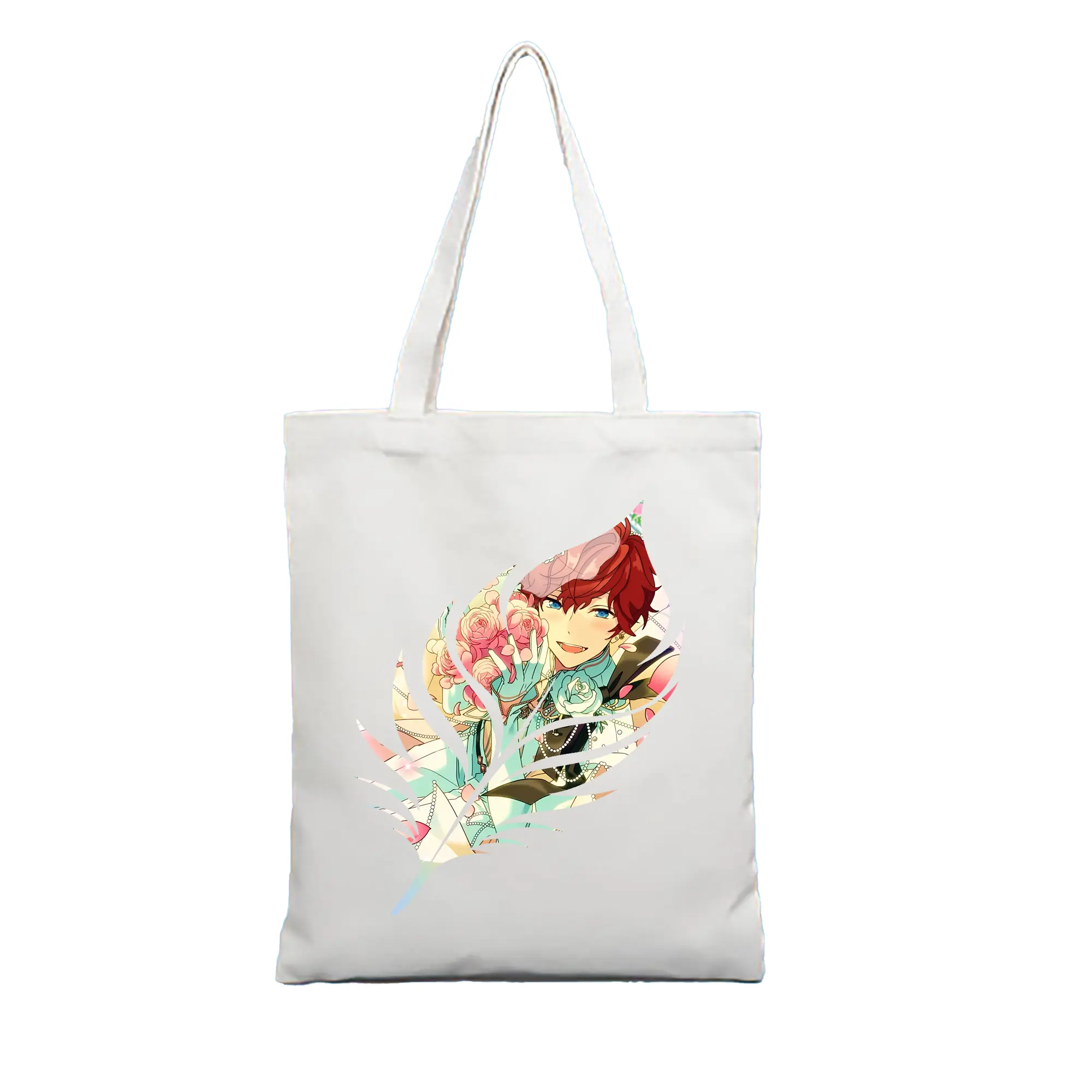 あんさん ぶる グッズ ALKALOID 天城一彩 - 縦型キャンバス手提げバッグ（トートバッグ） ・ キャンバス素材 ・ ショッピング用 ・ 軽量 丈夫 お手入れ簡単