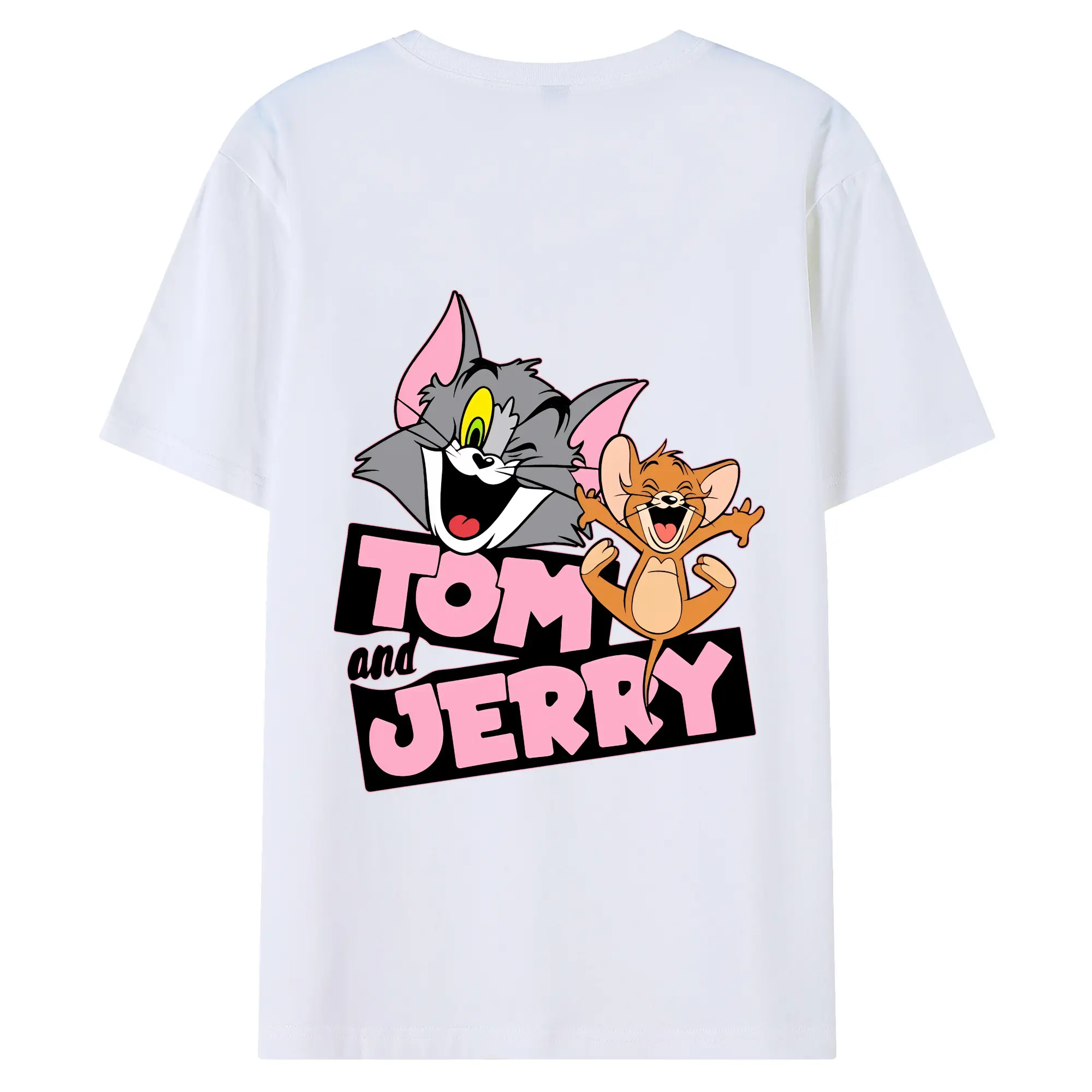 トムとジェリー グッズ トム - 綿100％ 半袖Tシャツ ・ バックプリント ・ 快適 通気性 ・ 日常使い 散歩 スポーツ用