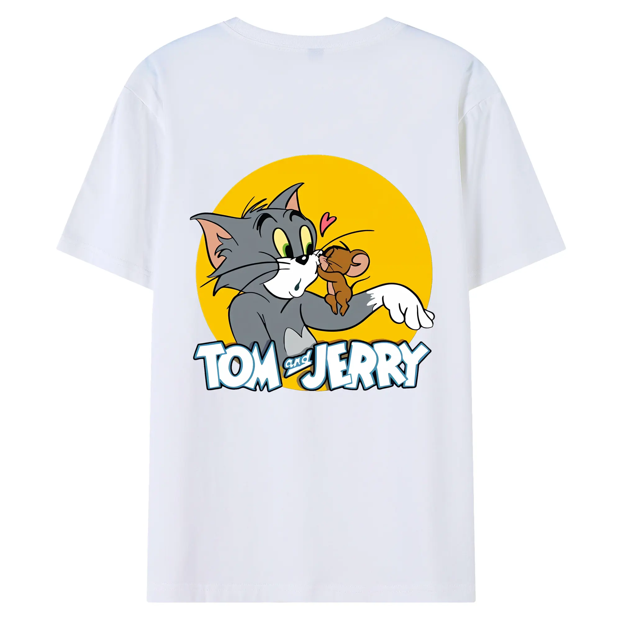 トムとジェリー グッズ トム - 綿100％ 半袖Tシャツ ・ バックプリント ・ 快適 通気性 ・ 日常使い 散歩 スポーツ用