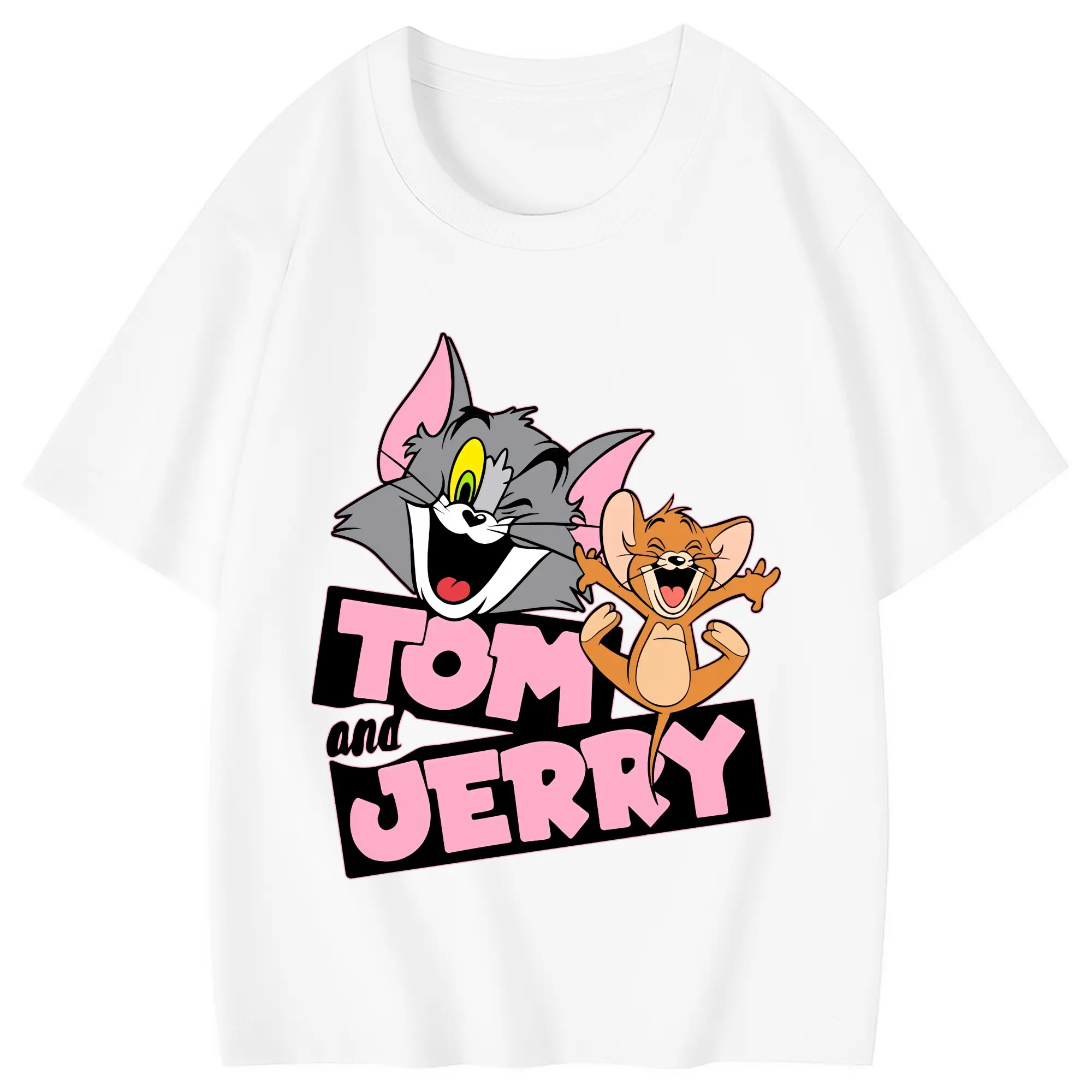 トムとジェリー グッズ トム - 綿100％ キッズTシャツ ・ フロントプリント ・ 快適 通気性 ・ スポーツ カジュアル 散歩用