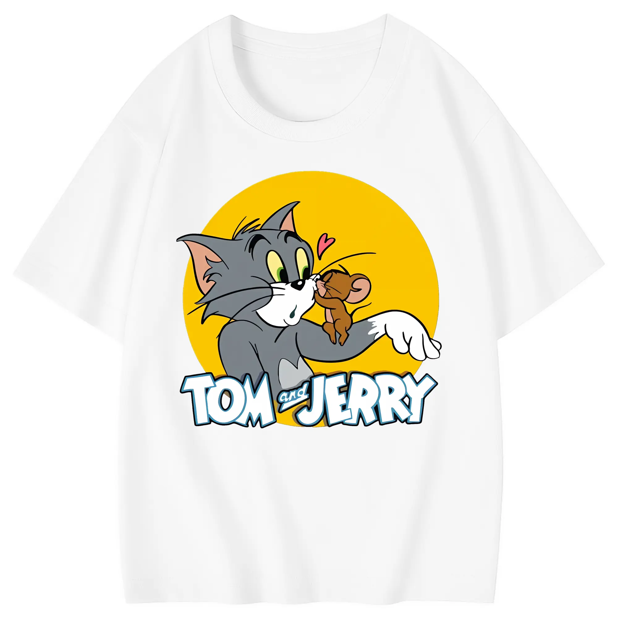 トムとジェリー グッズ トム - 綿100％ キッズTシャツ ・ フロントプリント ・ 快適 通気性 ・ スポーツ カジュアル 散歩用