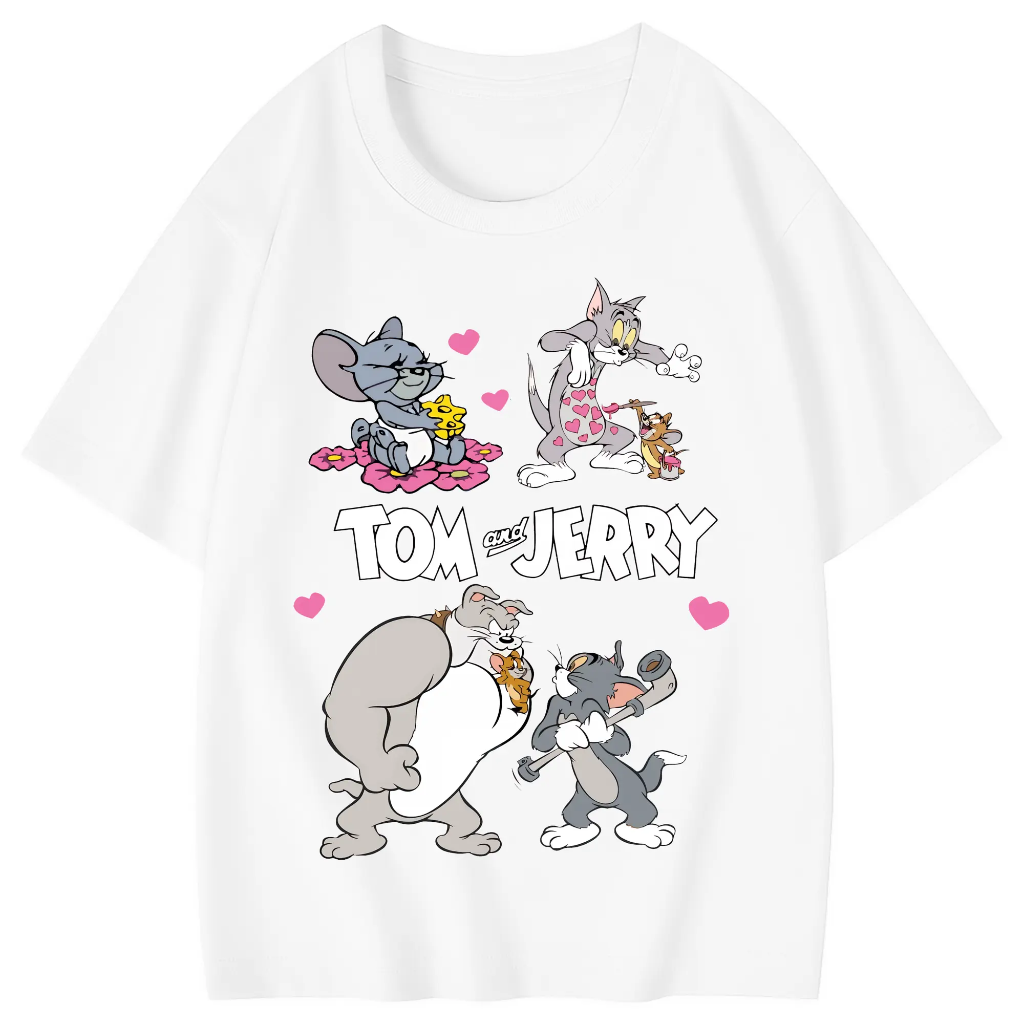 トムとジェリー グッズ トム - 綿100％ キッズTシャツ ・ フロントプリント ・ 快適 通気性 ・ スポーツ カジュアル 散歩用