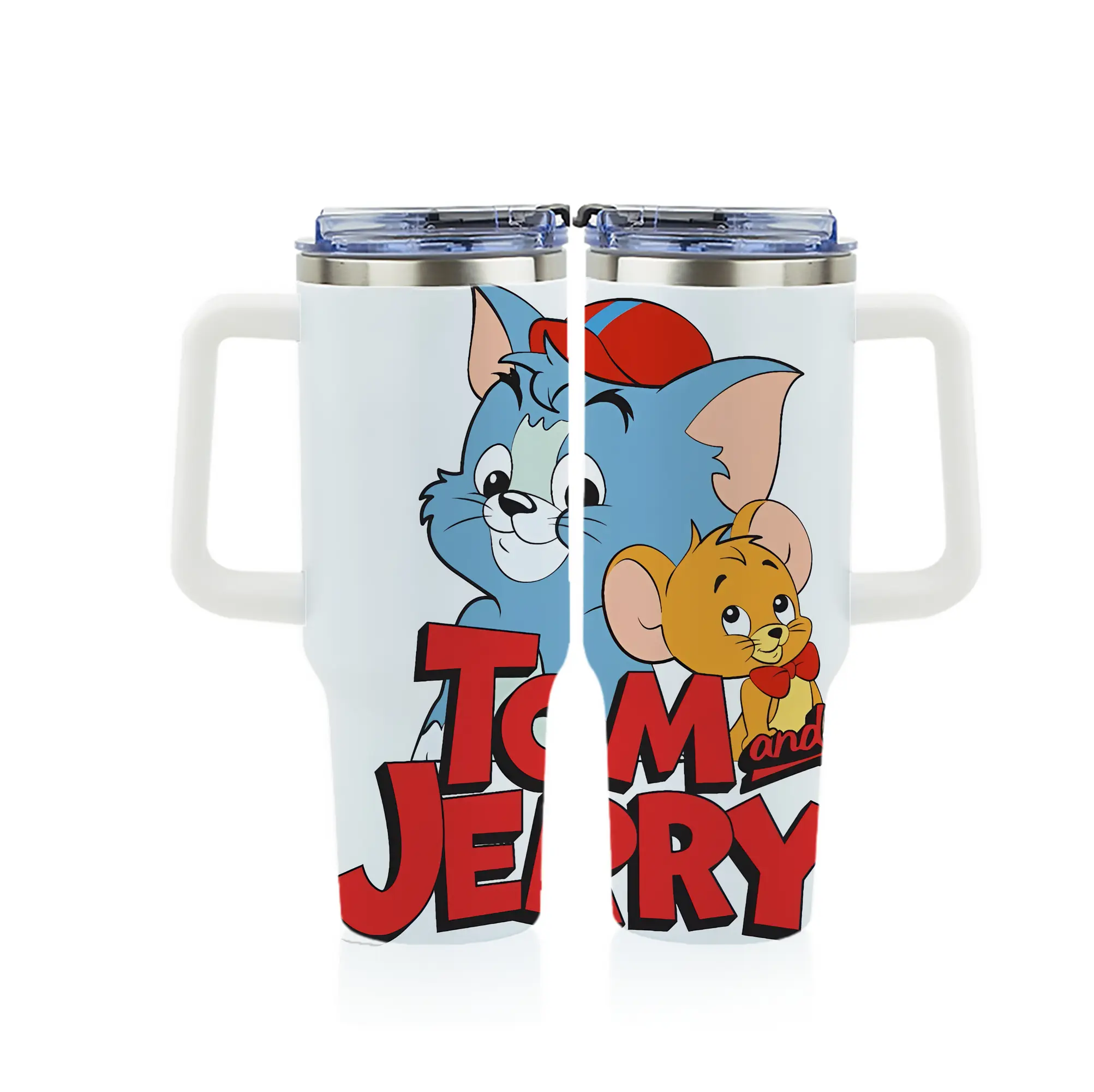 トムとジェリー グッズ ジェリー - 1200mL フルプリント車用タンブラー ・ 304ステンレス 内側 ・ 201ステンレス 外側 ・ 保温 保冷 ・ 通勤 ドライブ アウトドア用