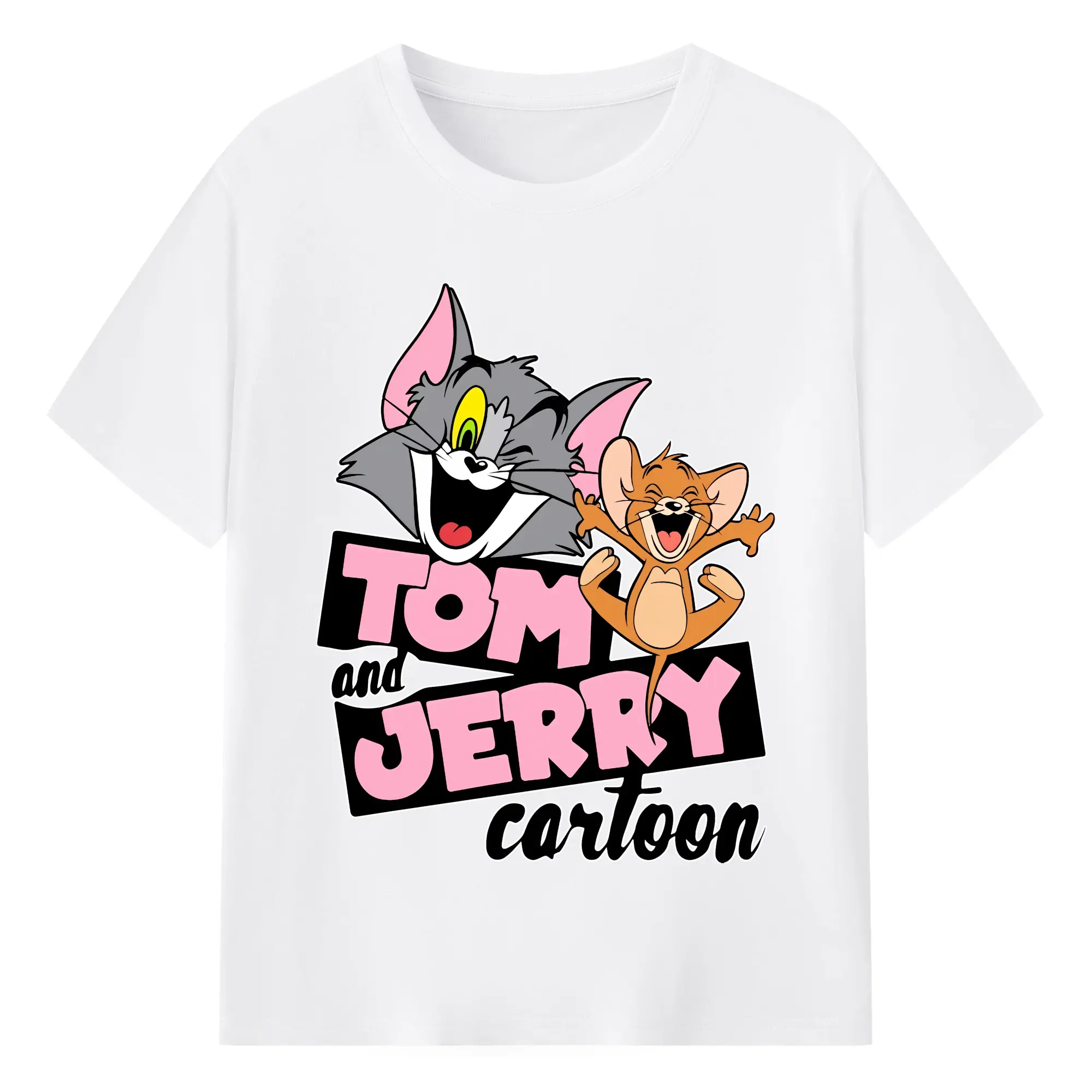 トムとジェリー グッズ ジェリー - 綿100％ 半袖Tシャツ ・ フロントプリント ・ 快適 通気性 ・ 日常使い 散歩 スポーツ用