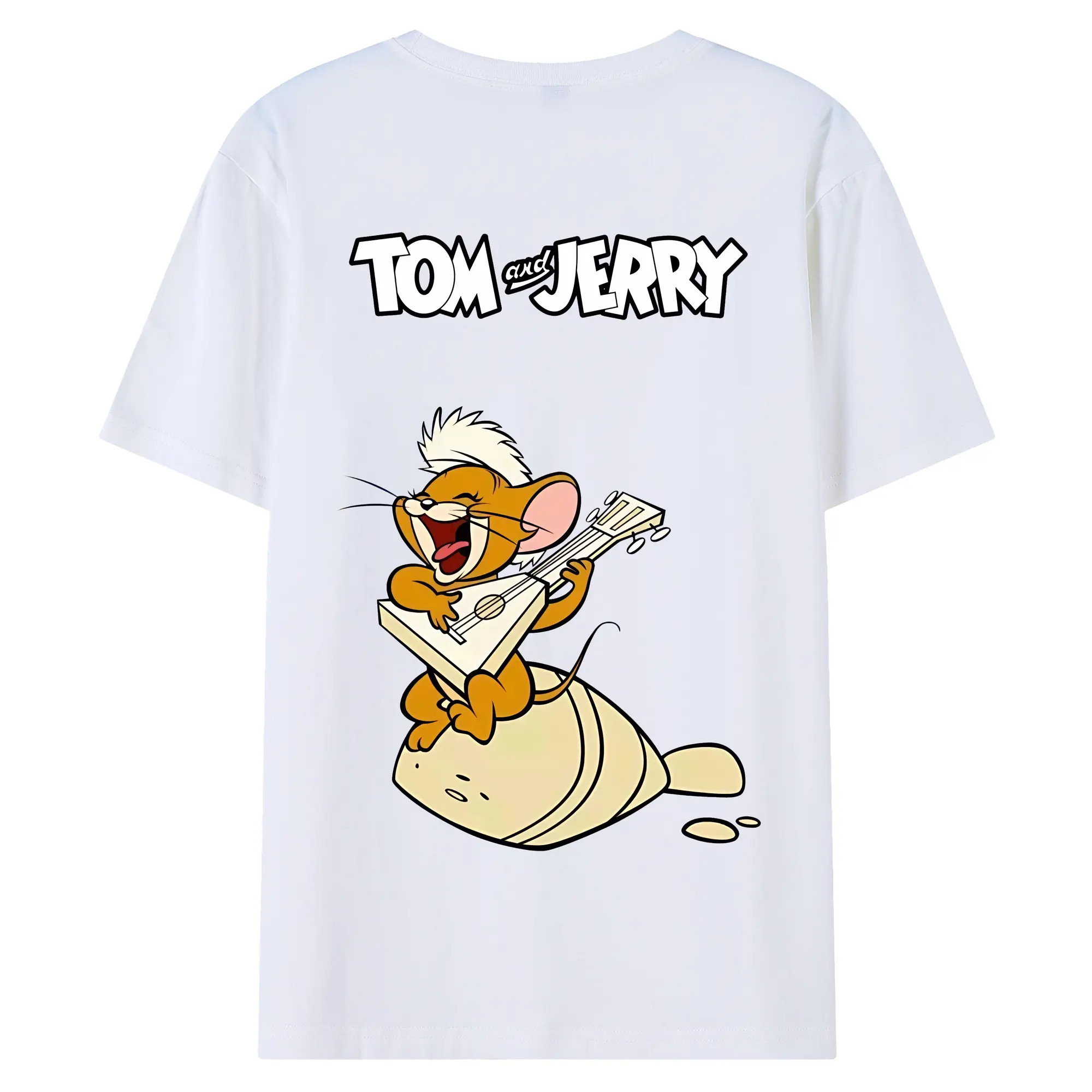 トムとジェリー グッズ ジェリー - 綿100％ 半袖Tシャツ ・ バックプリント ・ 快適 通気性 ・ 日常使い 散歩 スポーツ用