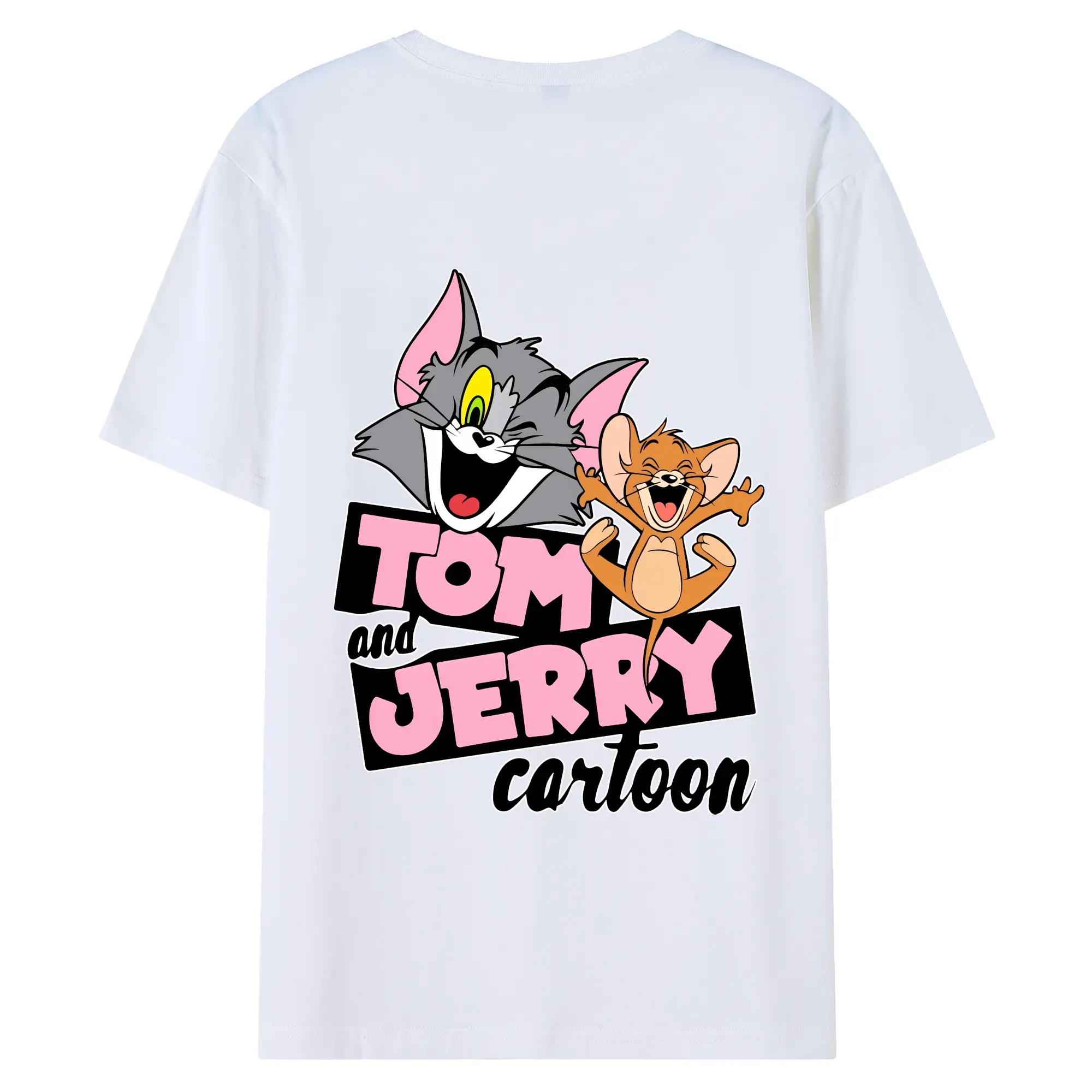 トムとジェリー グッズ ジェリー - 綿100％ 半袖Tシャツ ・ バックプリント ・ 快適 通気性 ・ 日常使い 散歩 スポーツ用