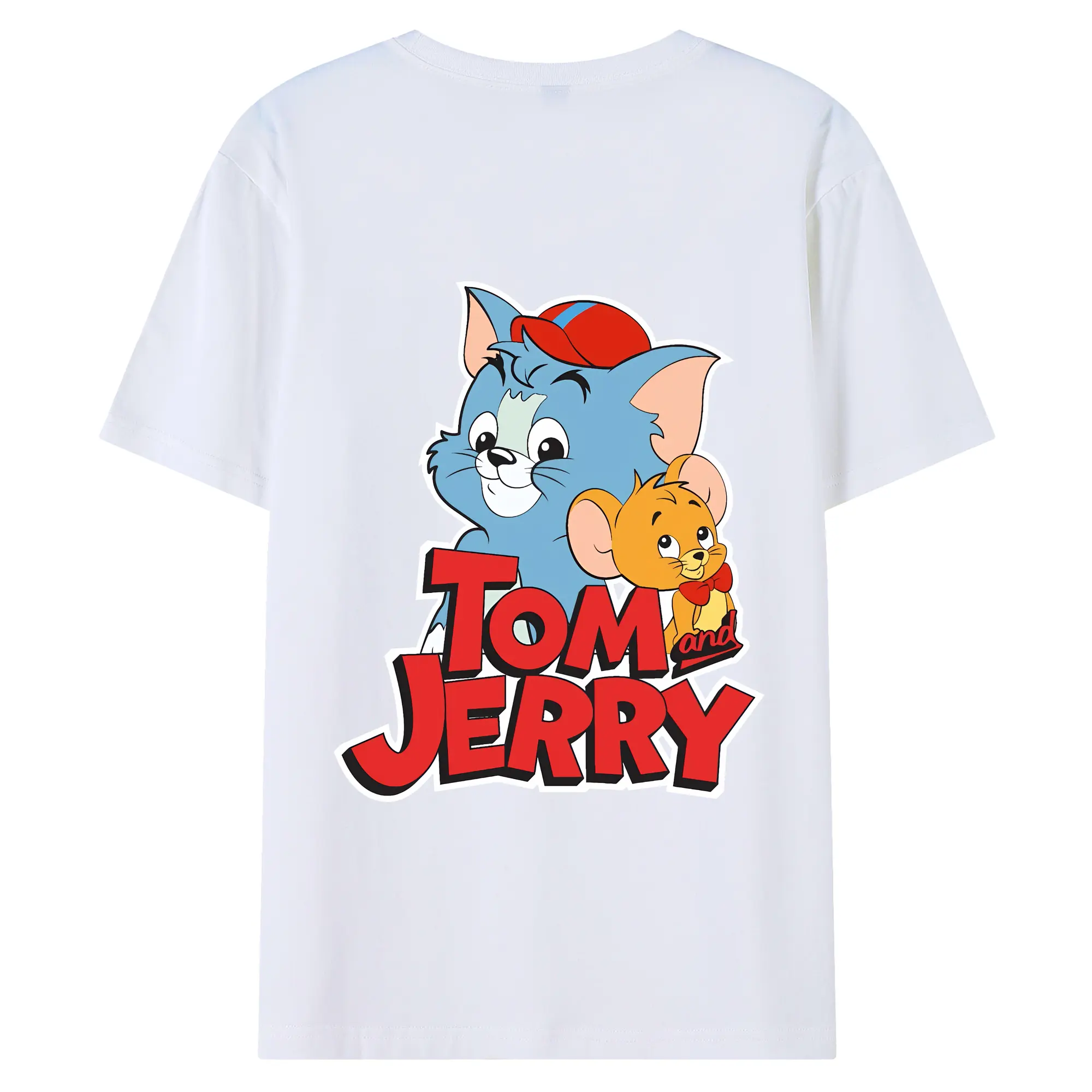 トムとジェリー グッズ ジェリー - 綿100％ 半袖Tシャツ ・ バックプリント ・ 快適 通気性 ・ 日常使い 散歩 スポーツ用