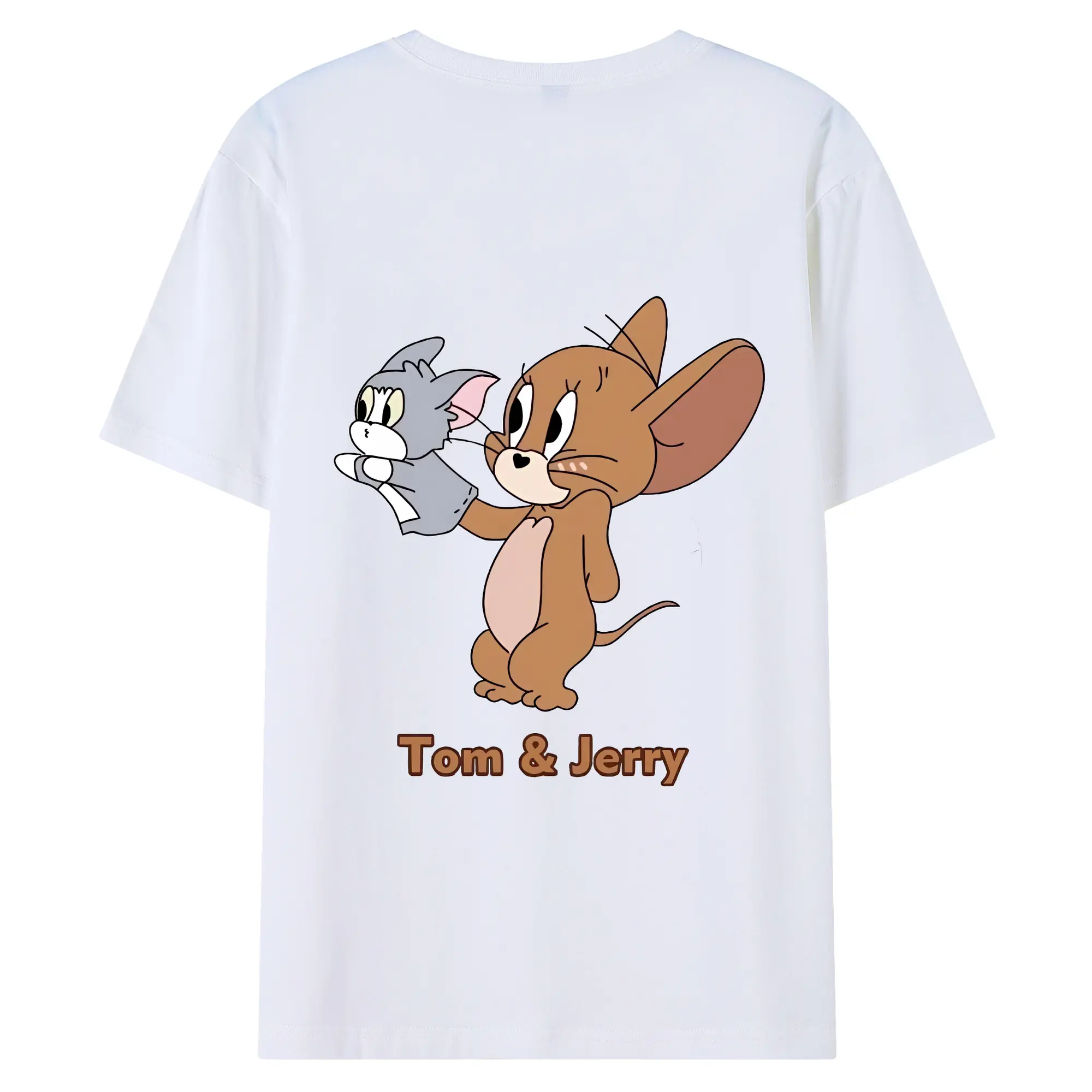 トムとジェリー グッズ ジェリー - 綿100％ 半袖Tシャツ ・ バックプリント ・ 快適 通気性 ・ 日常使い 散歩 スポーツ用