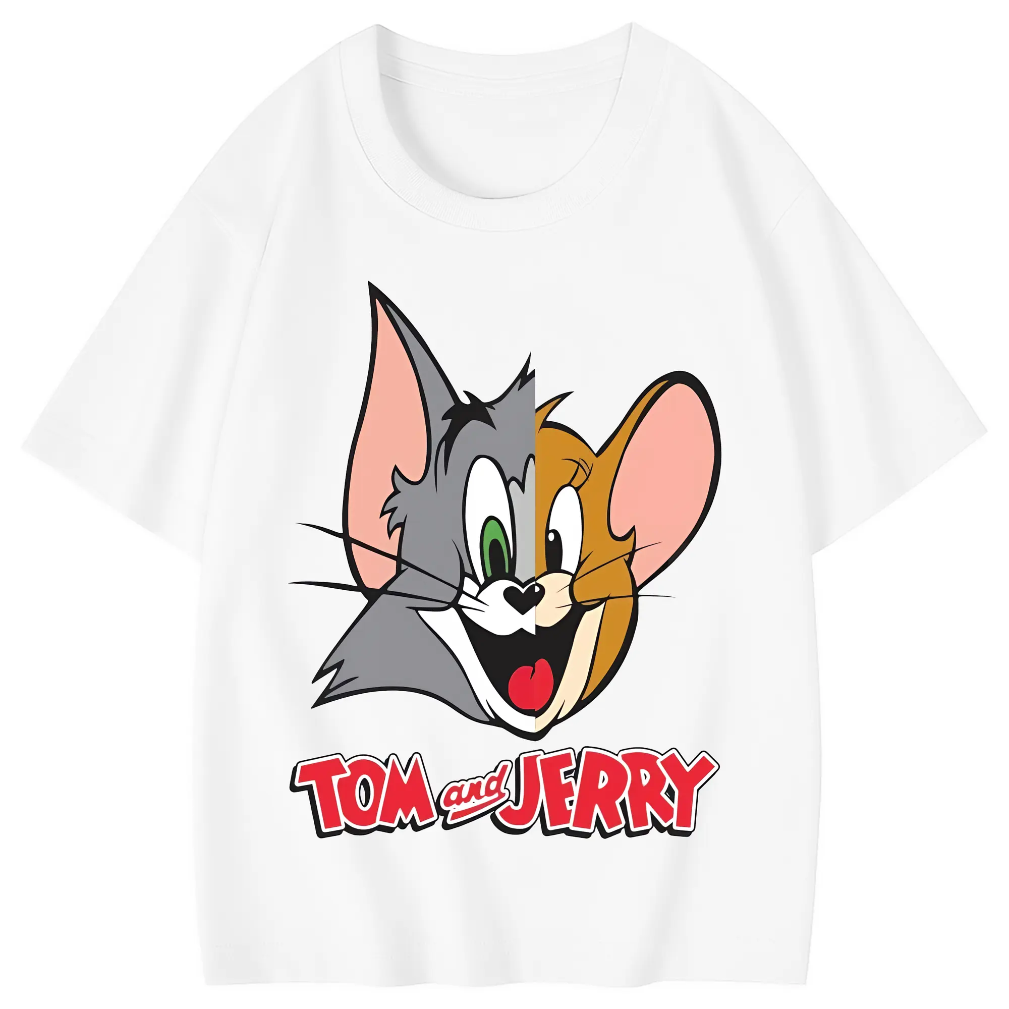 トムとジェリー グッズ ジェリー - 綿100％ キッズTシャツ ・ フロントプリント ・ 快適 通気性 ・ スポーツ カジュアル 散歩用