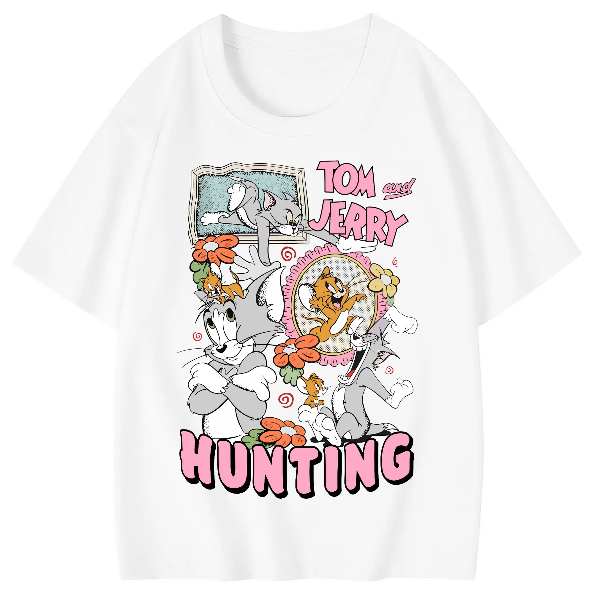 トムとジェリー グッズ ジェリー - 綿100％ キッズTシャツ ・ フロントプリント ・ 快適 通気性 ・ スポーツ カジュアル 散歩用