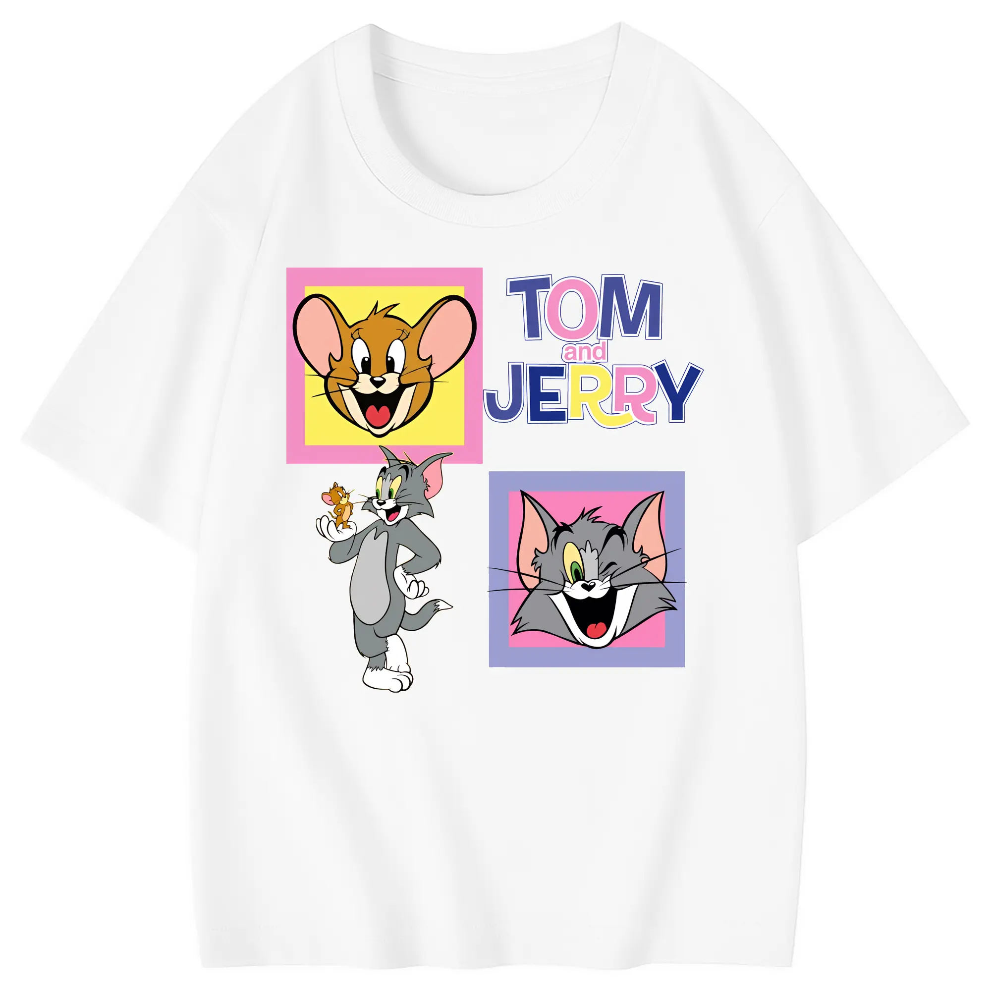 トムとジェリー グッズ ジェリー - 綿100％ キッズTシャツ ・ フロントプリント ・ 快適 通気性 ・ スポーツ カジュアル 散歩用