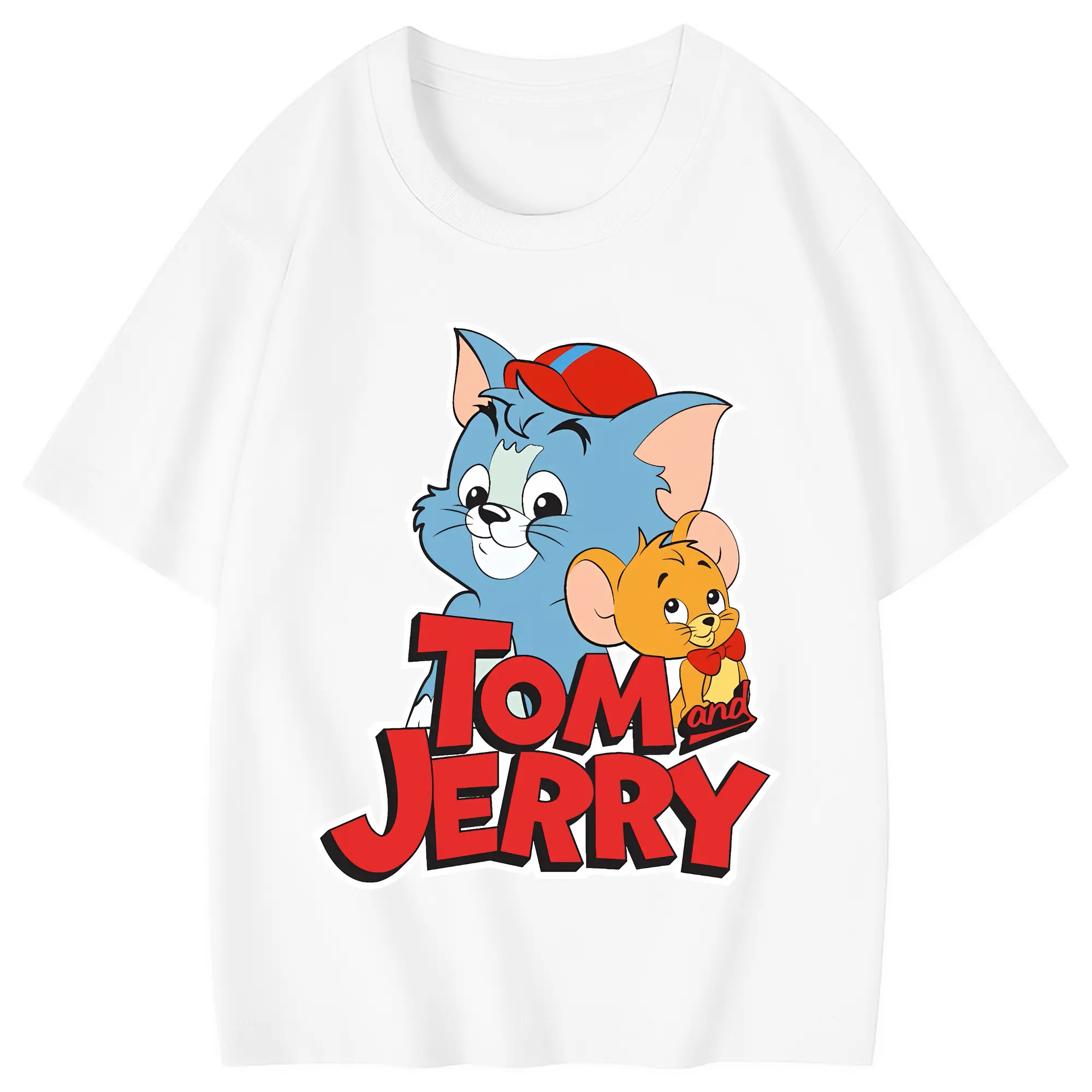 トムとジェリー グッズ ジェリー - 綿100％ キッズTシャツ ・ フロントプリント ・ 快適 通気性 ・ スポーツ カジュアル 散歩用