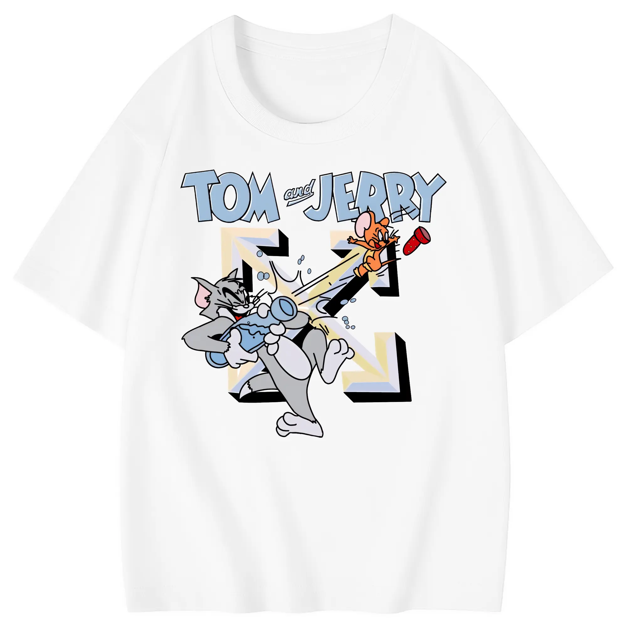 トムとジェリー グッズ ジェリー - 綿100％ キッズTシャツ ・ フロントプリント ・ 快適 通気性 ・ スポーツ カジュアル 散歩用