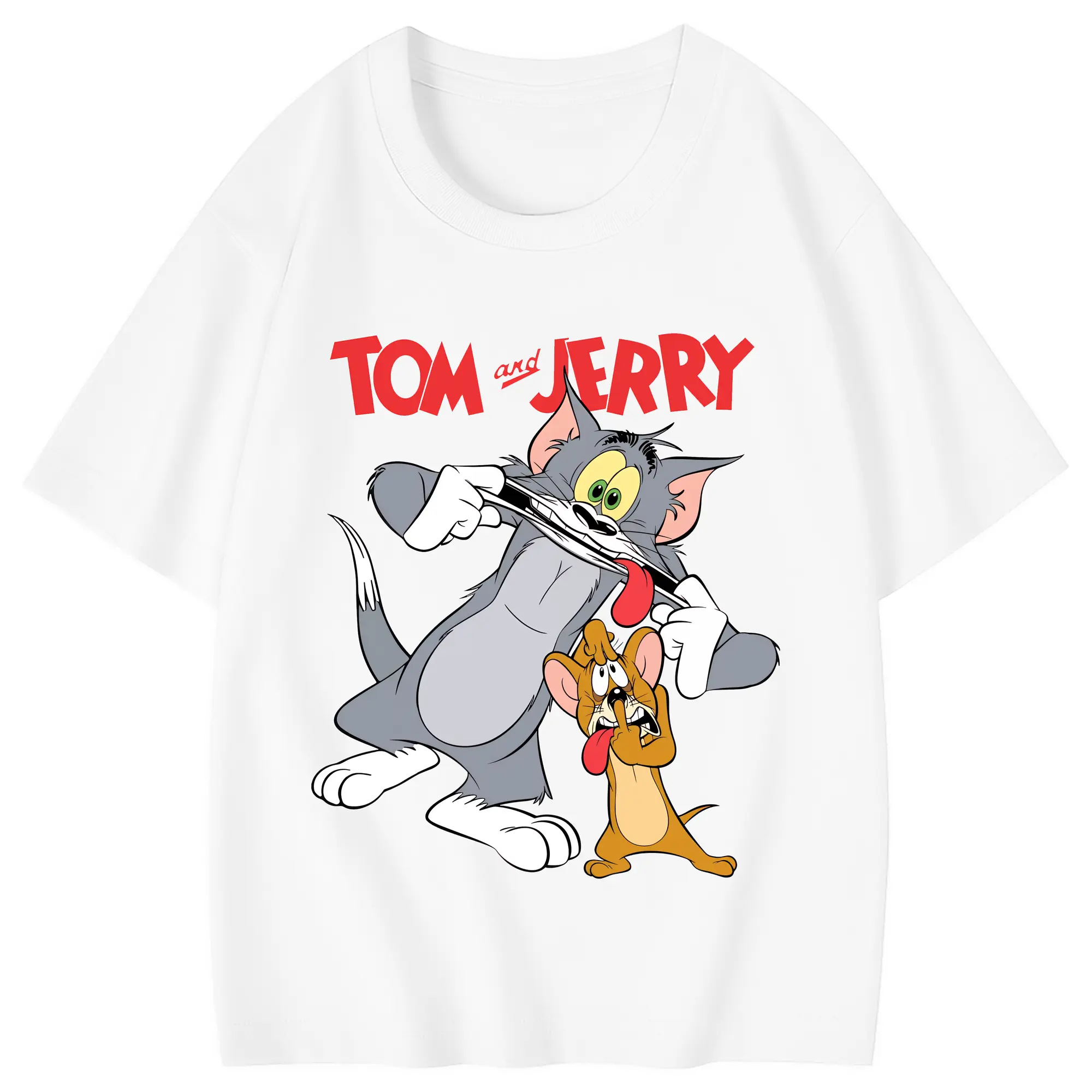 トムとジェリー グッズ ジェリー - 綿100％ キッズTシャツ ・ フロントプリント ・ 快適 通気性 ・ スポーツ カジュアル 散歩用