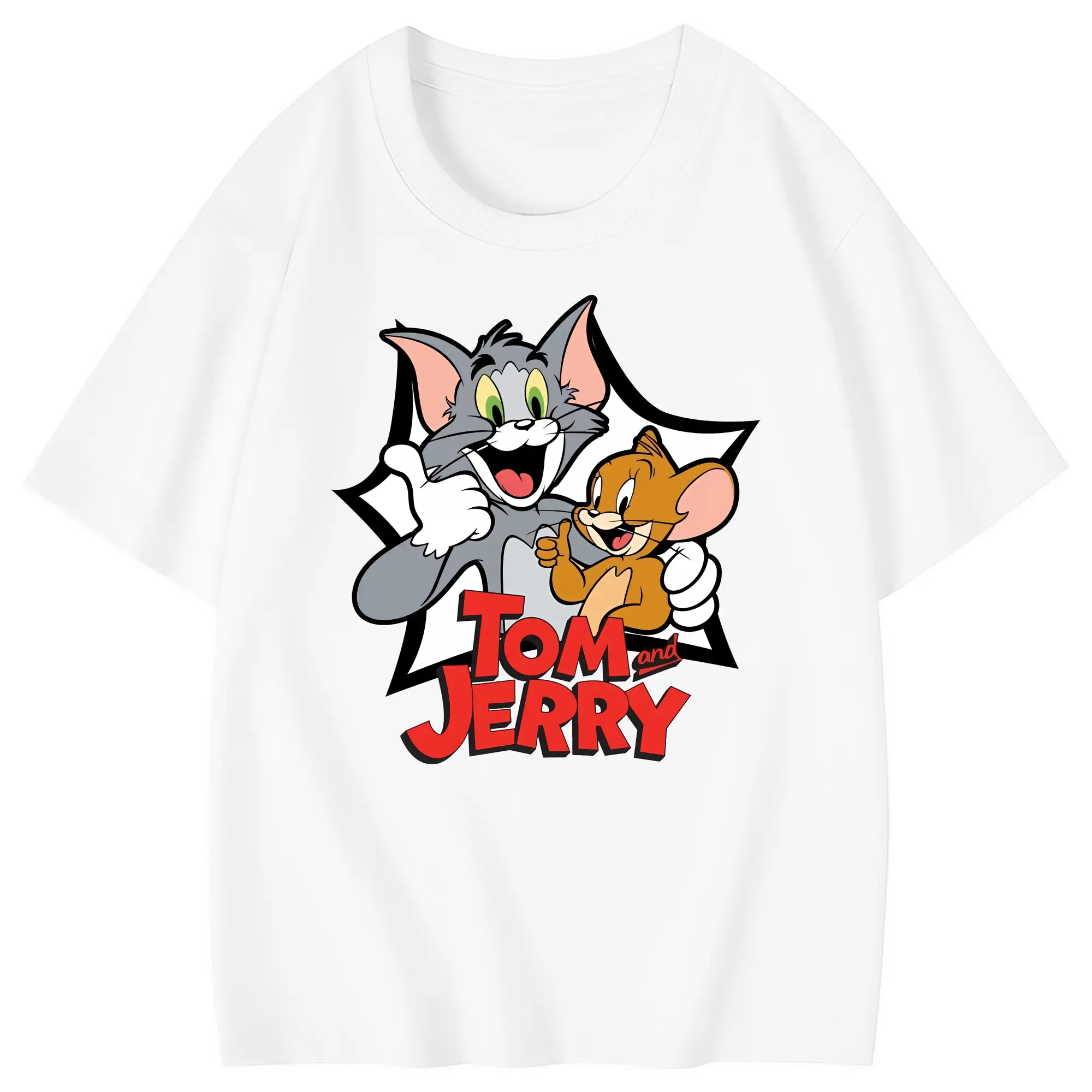 トムとジェリー グッズ ジェリー - 綿100％ キッズTシャツ ・ フロントプリント ・ 快適 通気性 ・ スポーツ カジュアル 散歩用