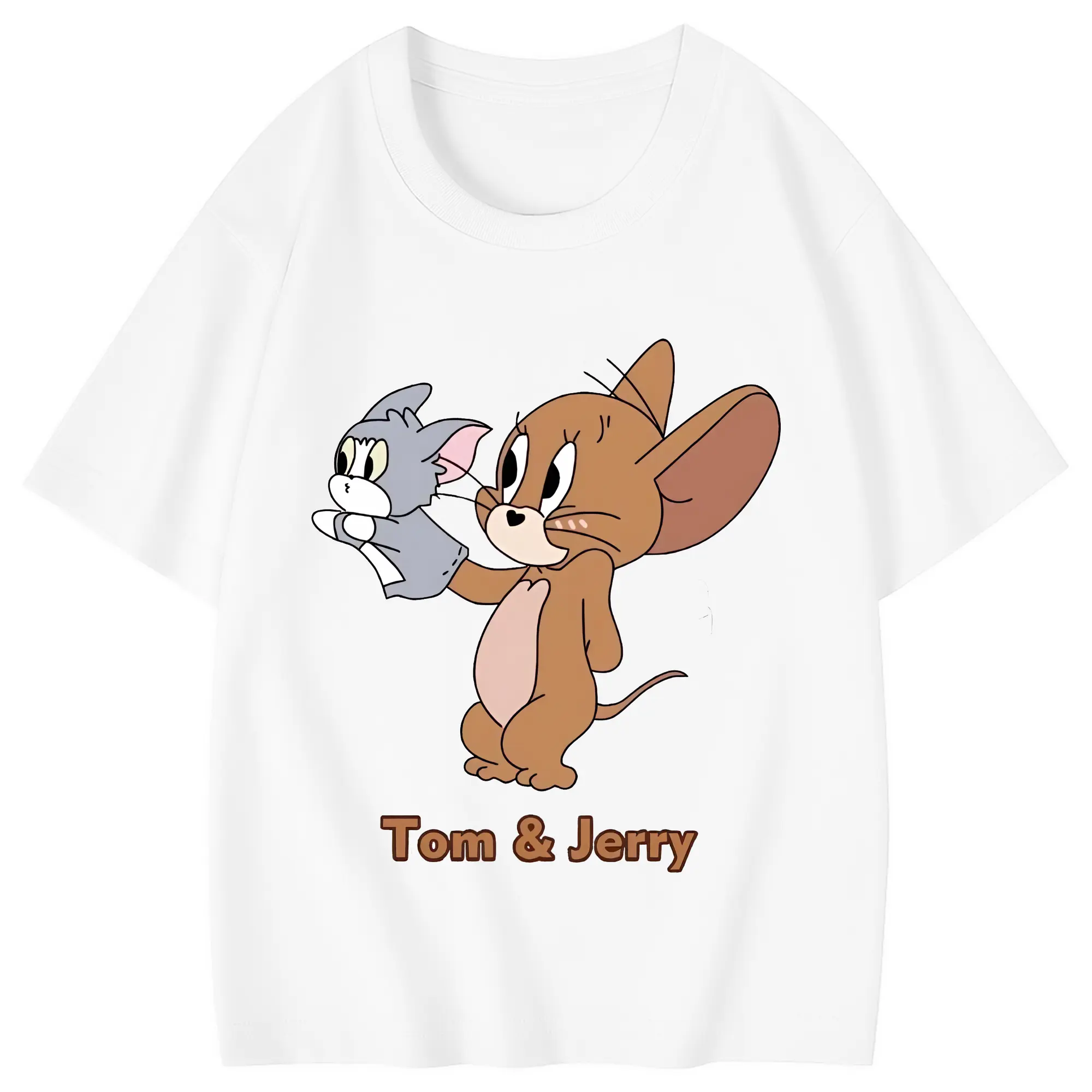 トムとジェリー グッズ ジェリー - 綿100％ キッズTシャツ ・ フロントプリント ・ 快適 通気性 ・ スポーツ カジュアル 散歩用