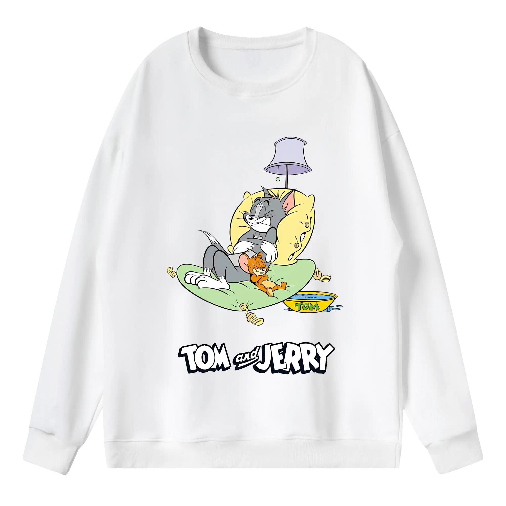 トムとジェリー グッズ ジェリー - 薄手 クルーネック スウェット 裏毛260g · ポリエステル 春秋向け カジュアル 男女兼用 · トレーナー デイリー スポーツ 散歩に最適