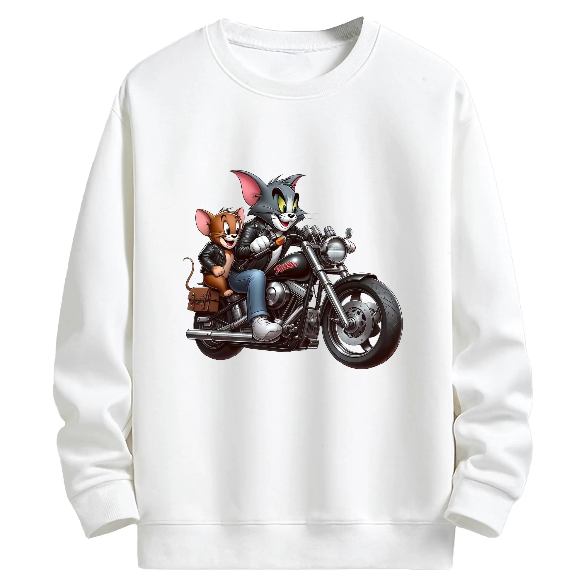 トムとジェリー グッズ ジェリー - キッズ クルーネックスウェットシャツ ・ フロントプリント ・ 綿80％ ポリエステル20％ ・ 快適 通学 スポーツ 日常使い お散歩用